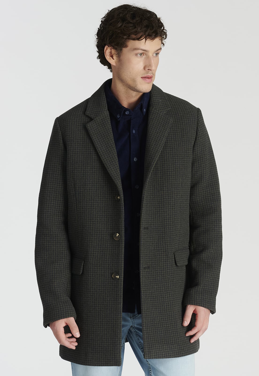 ABRIGO HOMBRE NEW MAN GRIS POITIERS AVANT-GARDE - 1