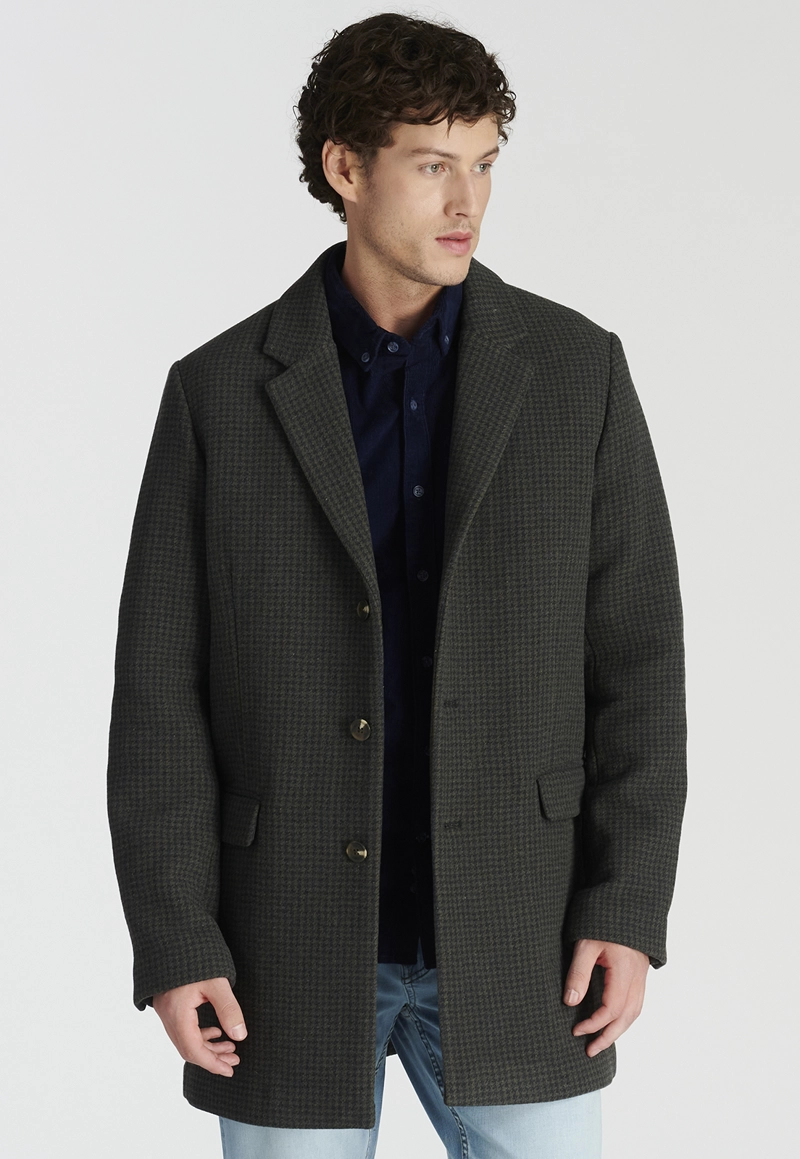 ABRIGO HOMBRE NEW MAN GRIS POITIERS AVANT-GARDE - 1