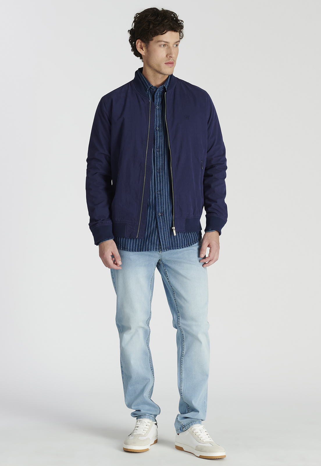 CHAQUETA HOMBRE NEW MAN AZUL MARINO BOMBER BELOVI HERITAGE NAVY - 2