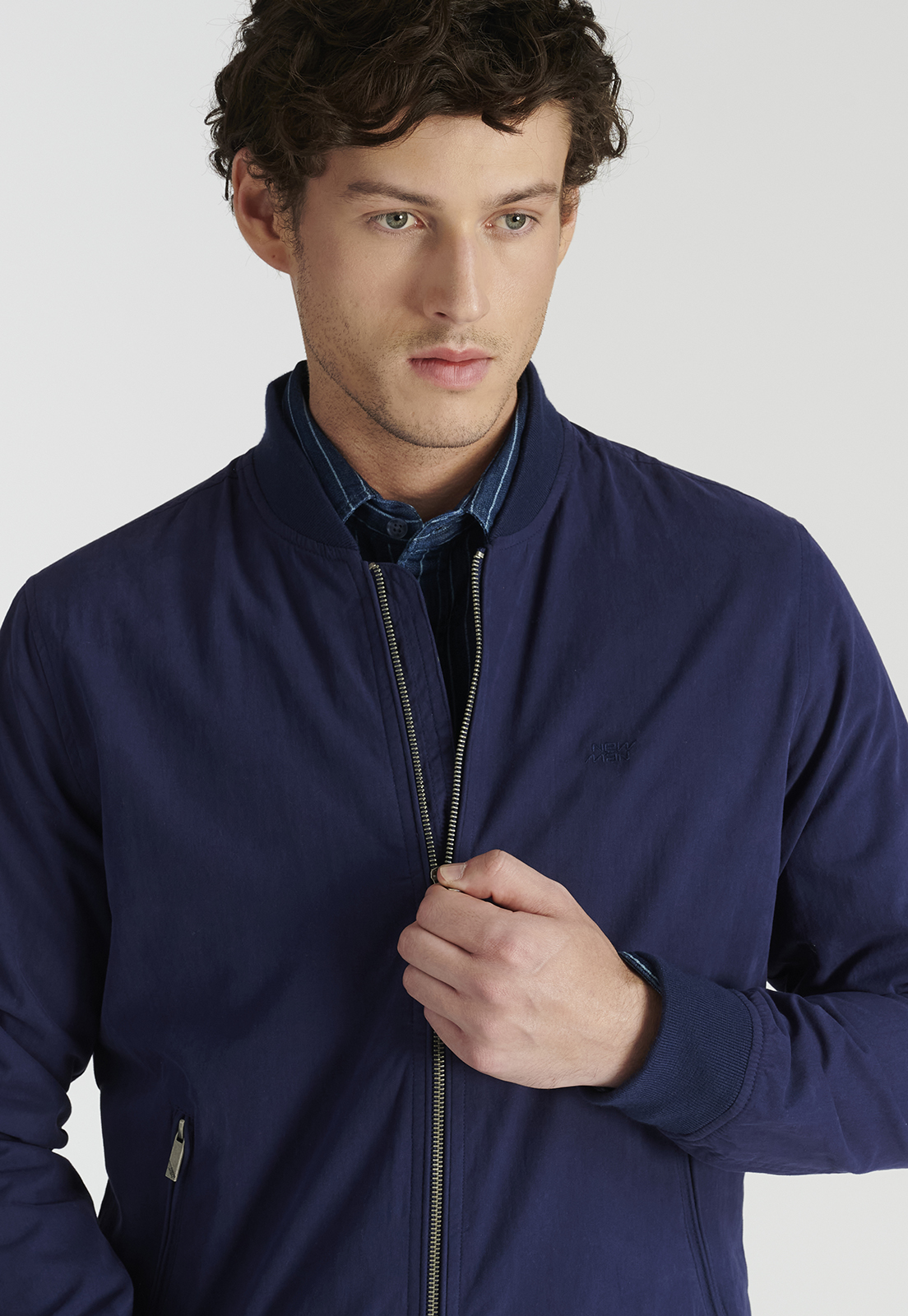 CHAQUETA HOMBRE NEW MAN AZUL MARINO BOMBER BELOVI HERITAGE NAVY - 3