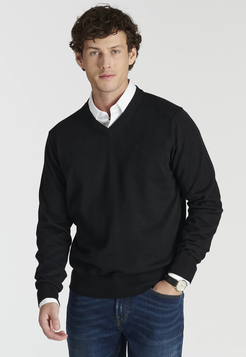 SWEATER HOMBRE NEW MAN NEGRO MERIDA HERITAGE BLACK - 1
