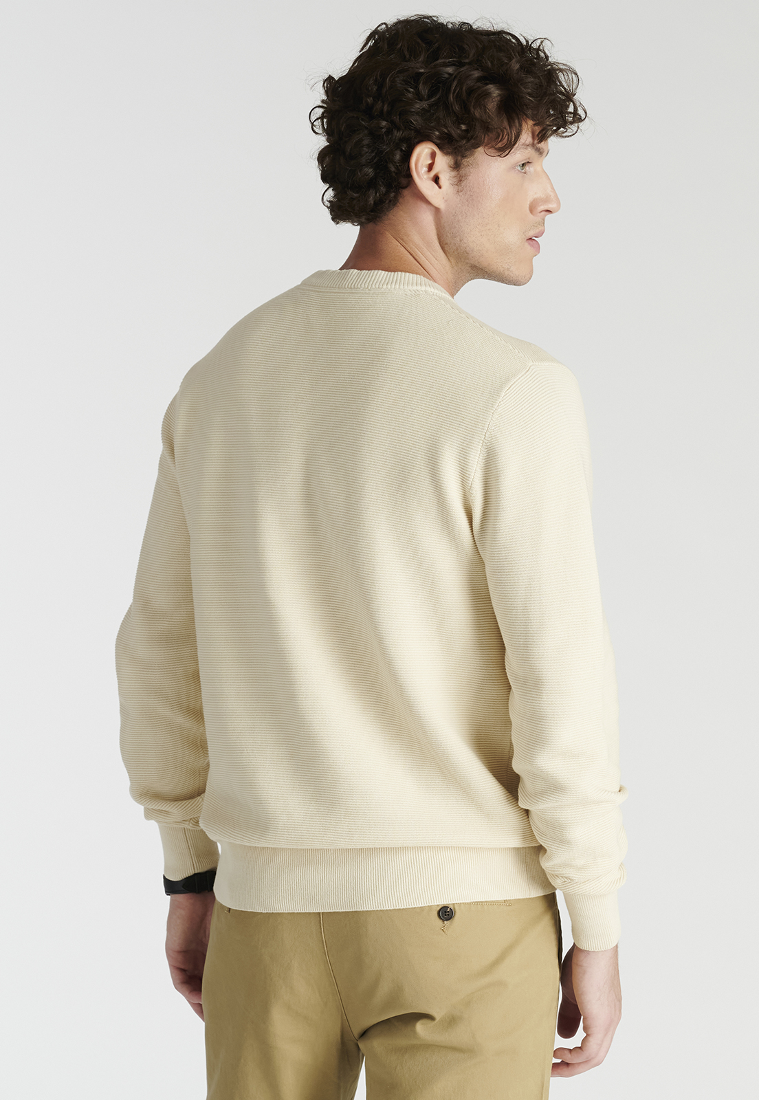 SWEATER ALGODÓN HOMBRE NEW MAN BEIGE LUGO HERITAGE SAND - 4