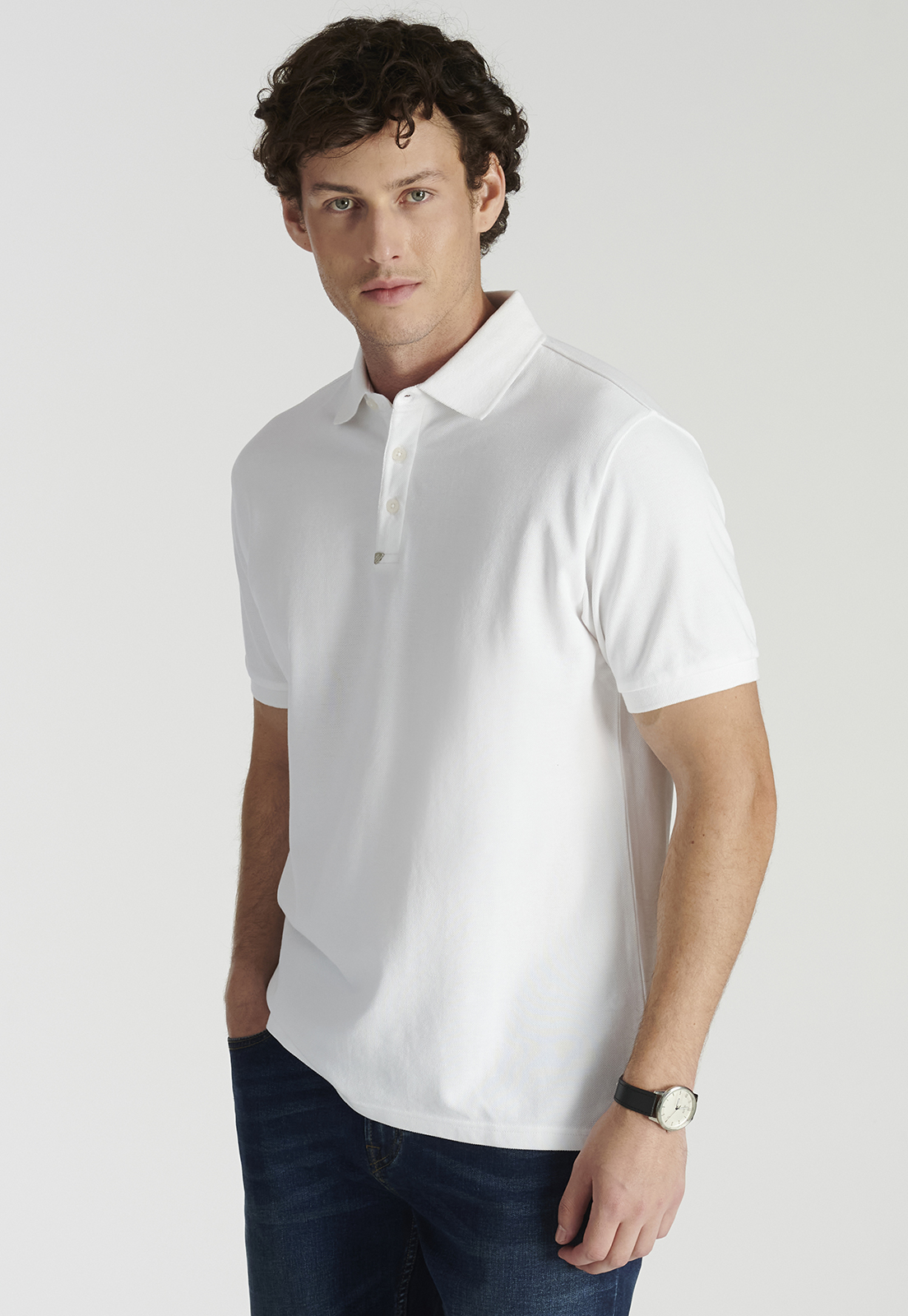 POLERA ALGODÓN HOMBRE NEW MAN BLANCO POLO ROMA HERITAGE WHITE - 1