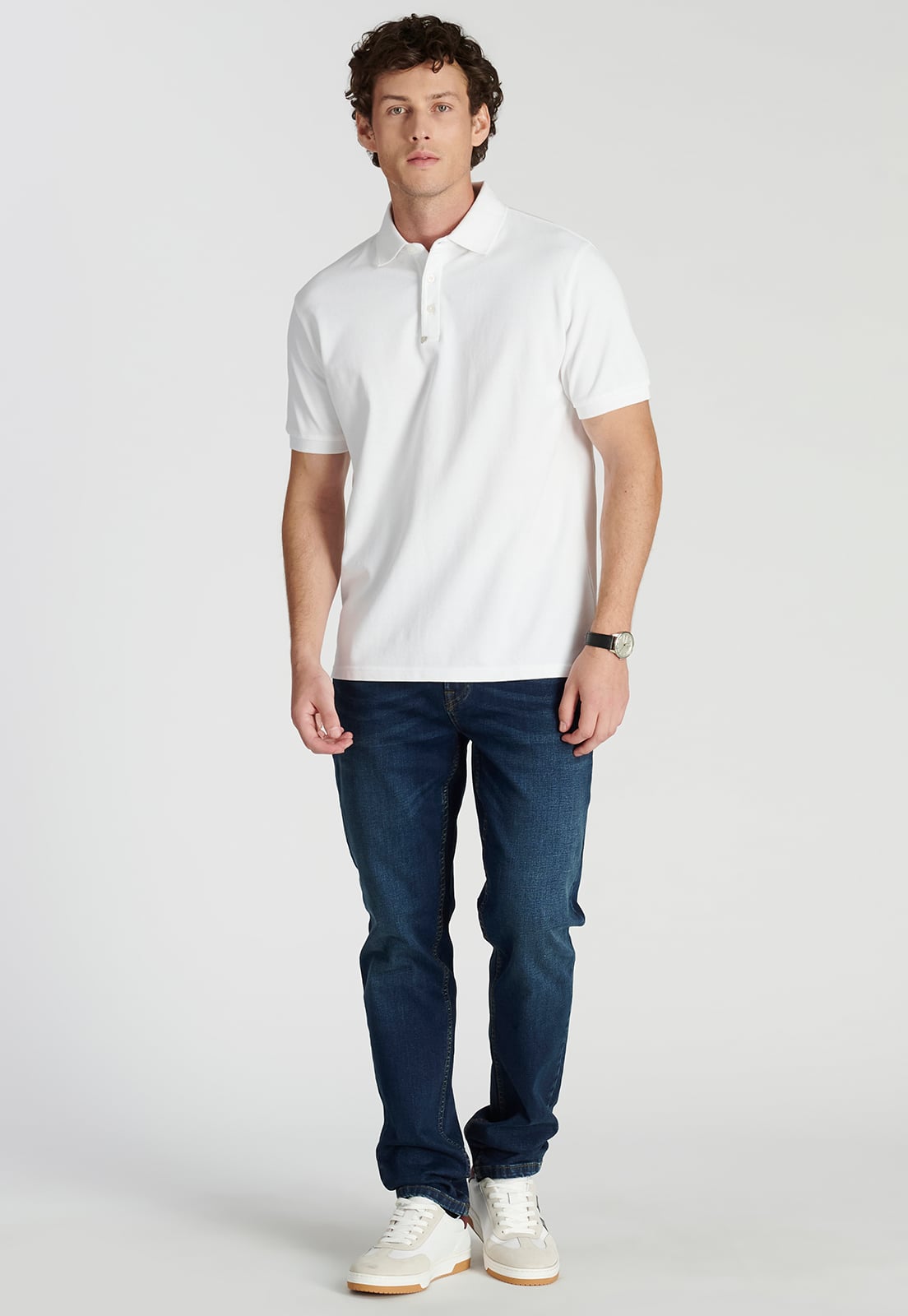 POLERA ALGODÓN HOMBRE NEW MAN BLANCO POLO ROMA HERITAGE WHITE - 2