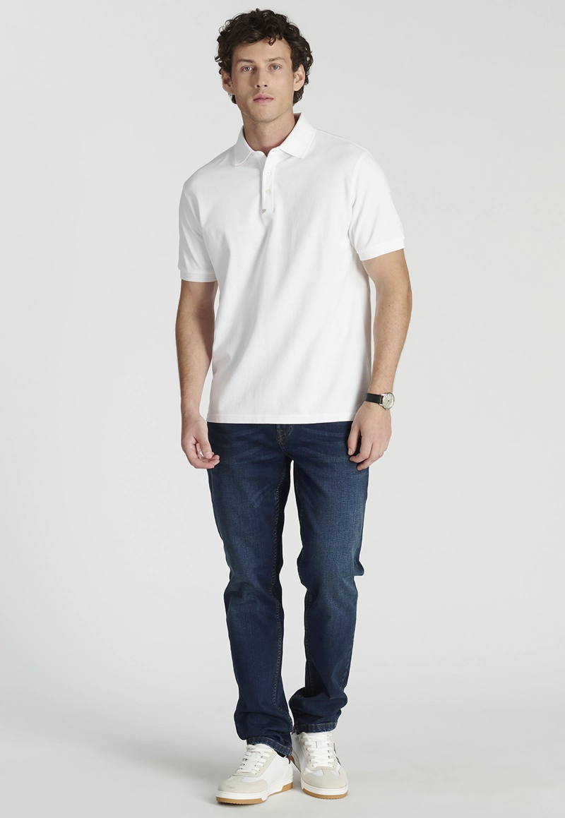 POLERA ALGODÓN HOMBRE NEW MAN BLANCO POLO ROMA HERITAGE WHITE - 2