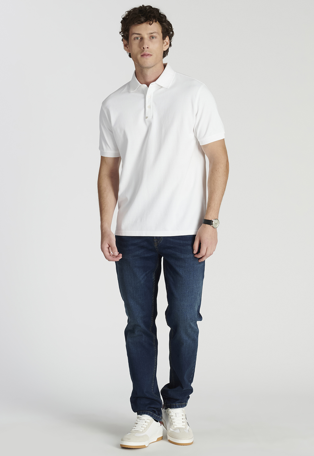 POLERA ALGODÓN HOMBRE NEW MAN BLANCO POLO ROMA HERITAGE WHITE - 2