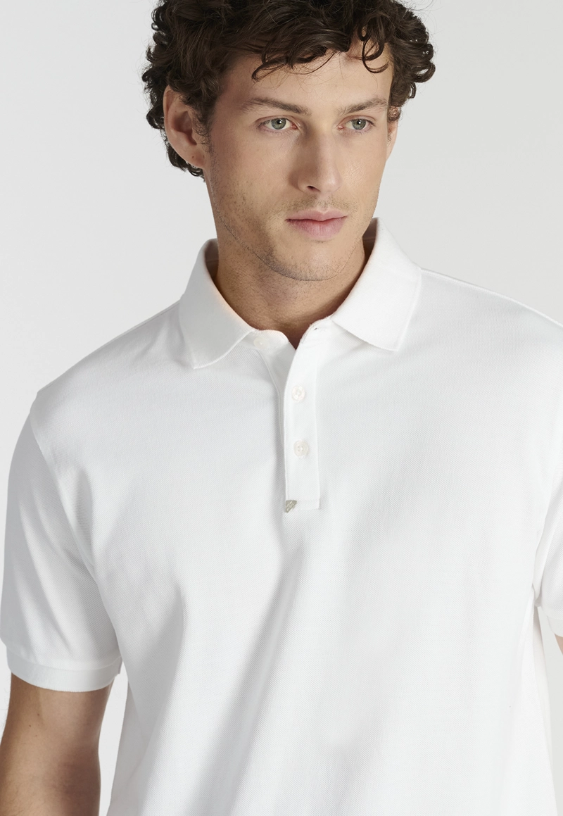 POLERA ALGODÓN HOMBRE NEW MAN BLANCO POLO ROMA HERITAGE WHITE - 3