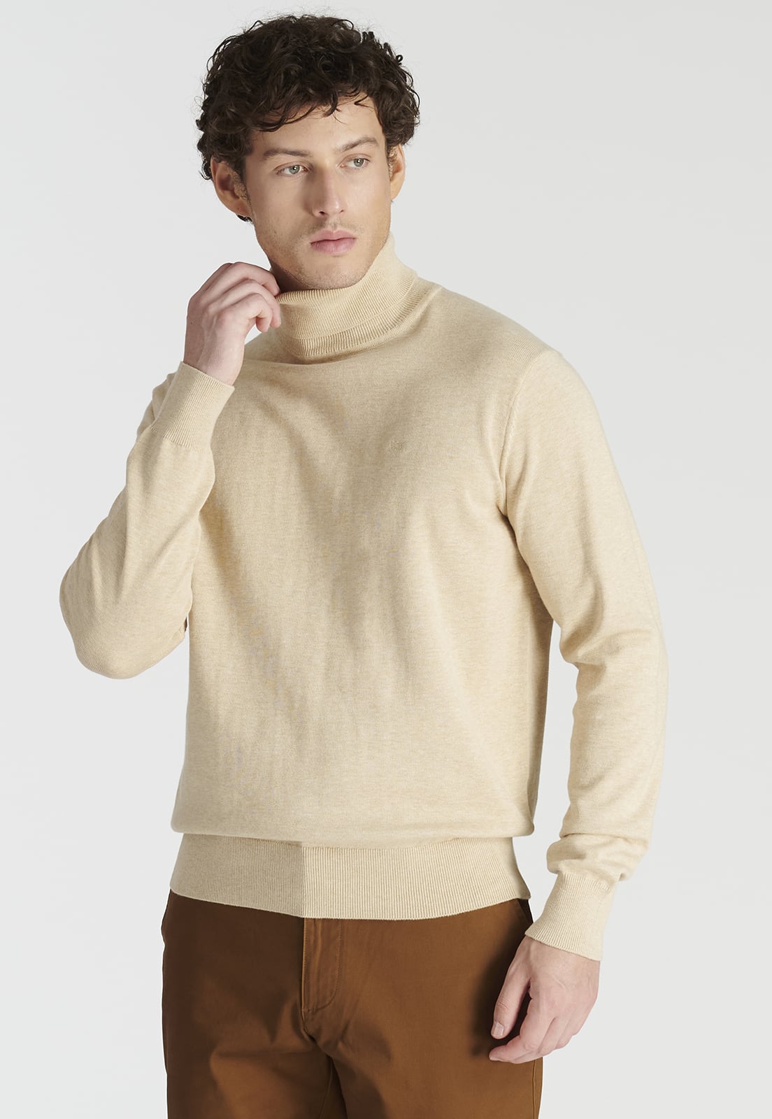 SWEATER HOMBRE NEW MAN CAMEL MELANGE ARGANZA HERITAGE - 1