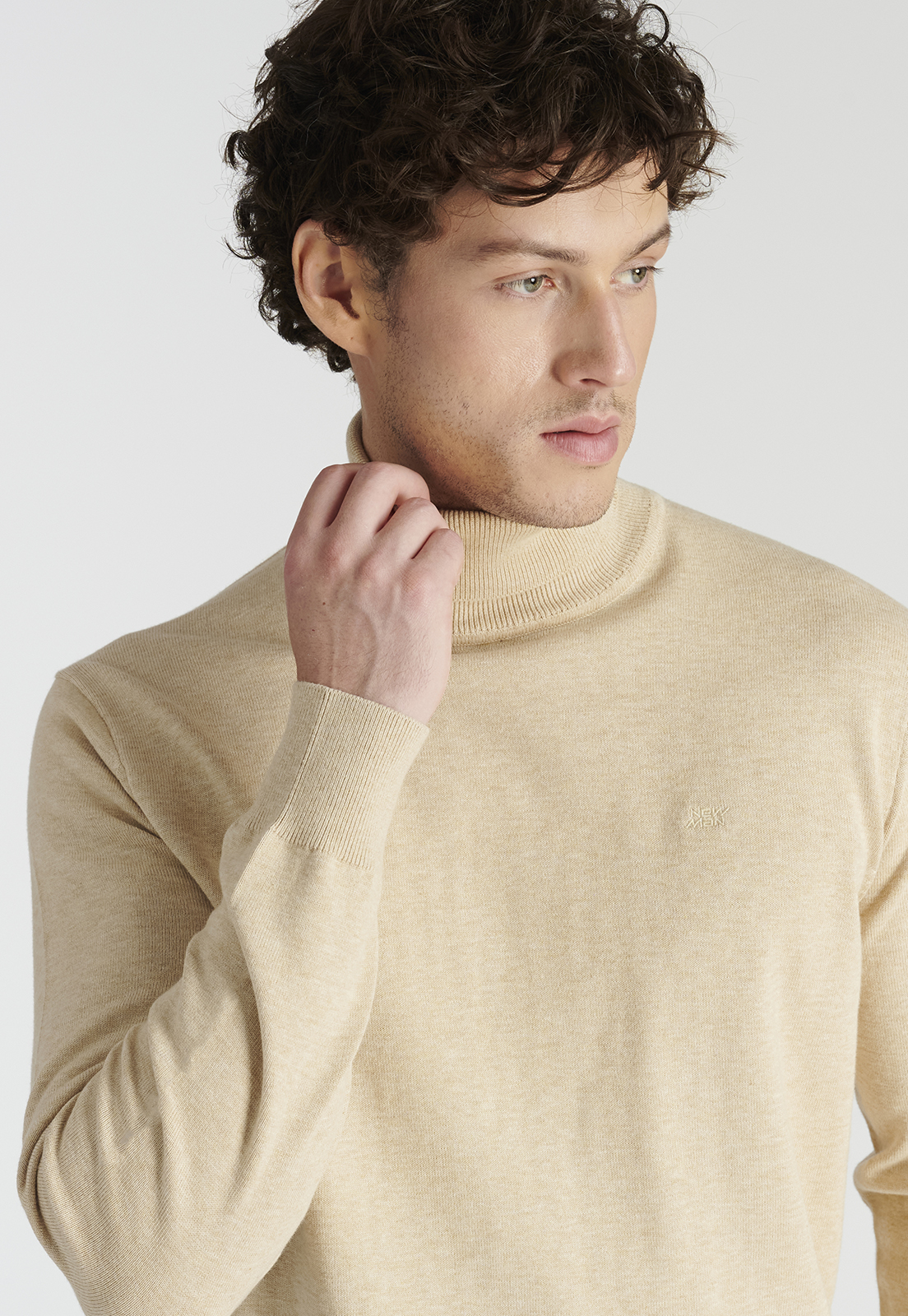 SWEATER HOMBRE NEW MAN CAMEL MELANGE ARGANZA HERITAGE - 3