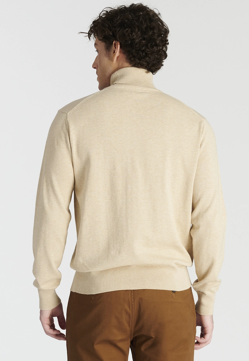 SWEATER HOMBRE NEW MAN CAMEL MELANGE ARGANZA HERITAGE - 4