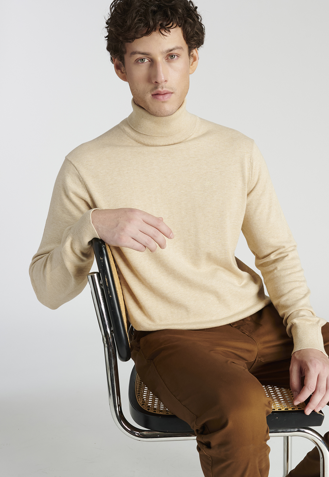 SWEATER HOMBRE NEW MAN CAMEL MELANGE ARGANZA HERITAGE - 5