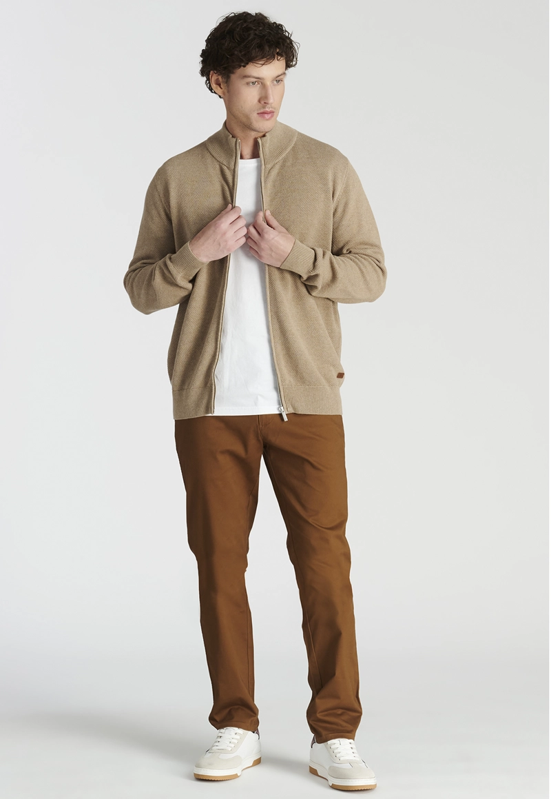 SWEATER ALGODÓN HOMBRE NEW MAN CAMEL MELANGE ALMERIA HERITAGE - 2