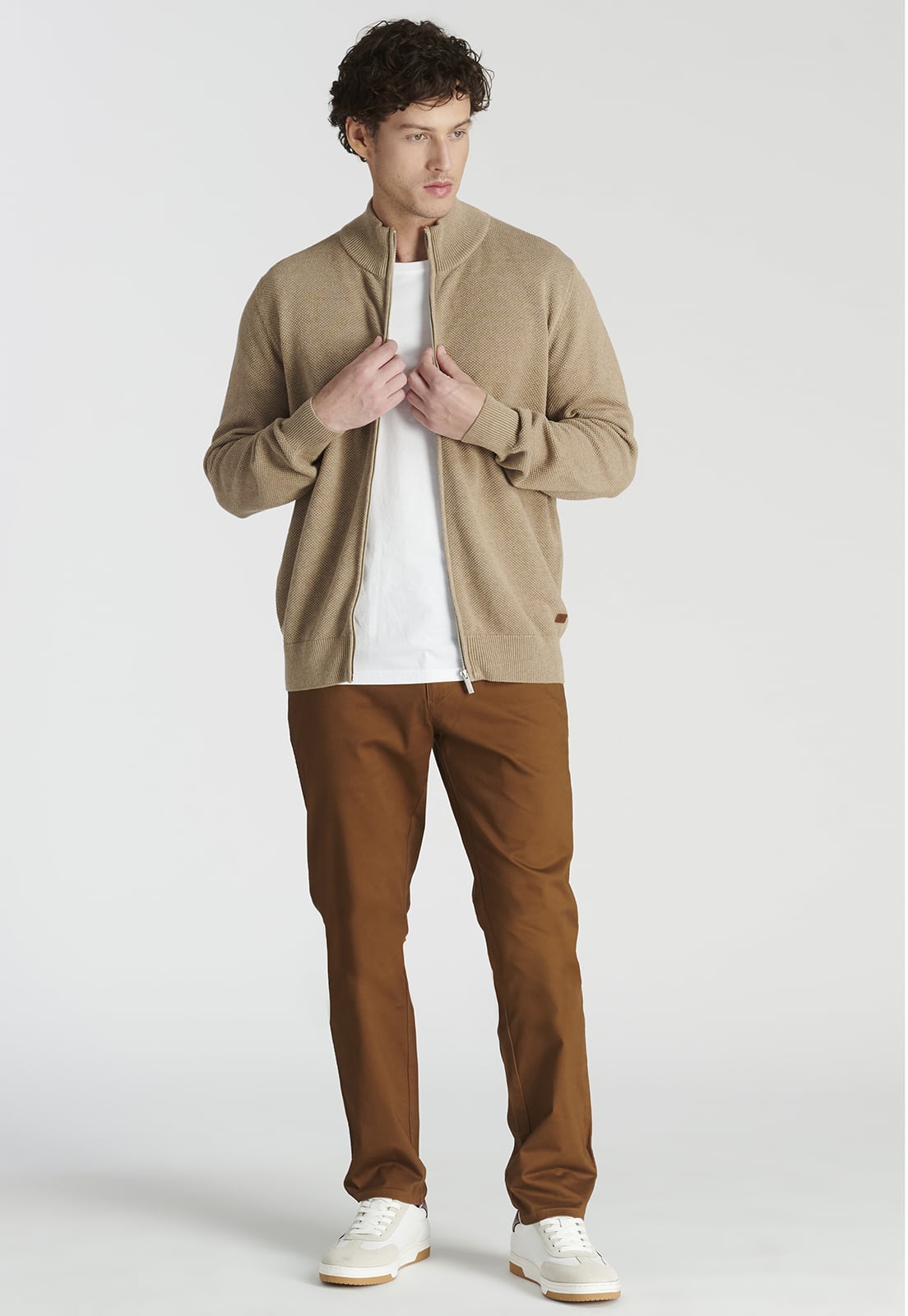 SWEATER ALGODÓN HOMBRE NEW MAN CAMEL MELANGE ALMERIA HERITAGE - 2