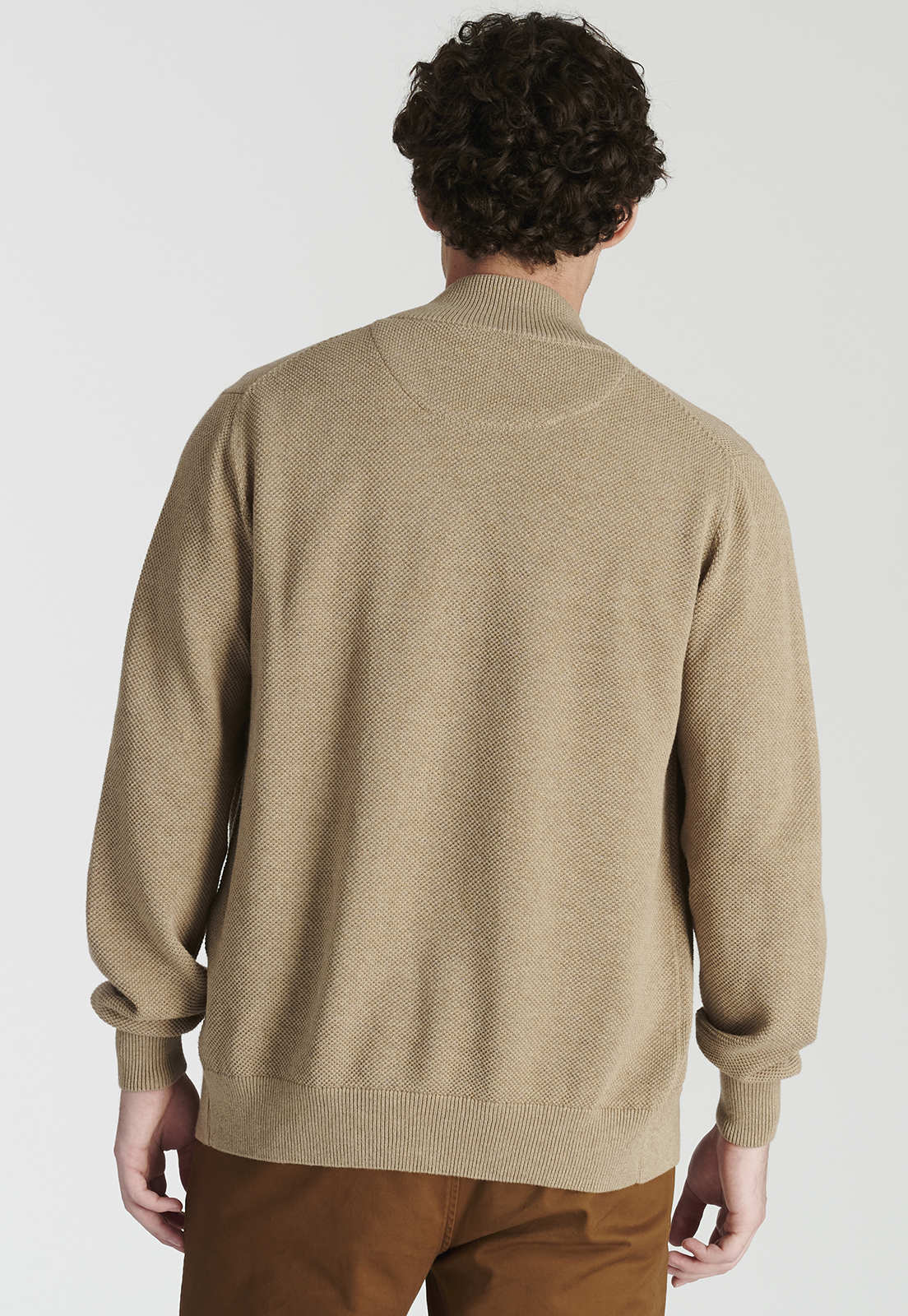 SWEATER ALGODÓN HOMBRE NEW MAN CAMEL MELANGE ALMERIA HERITAGE - 4