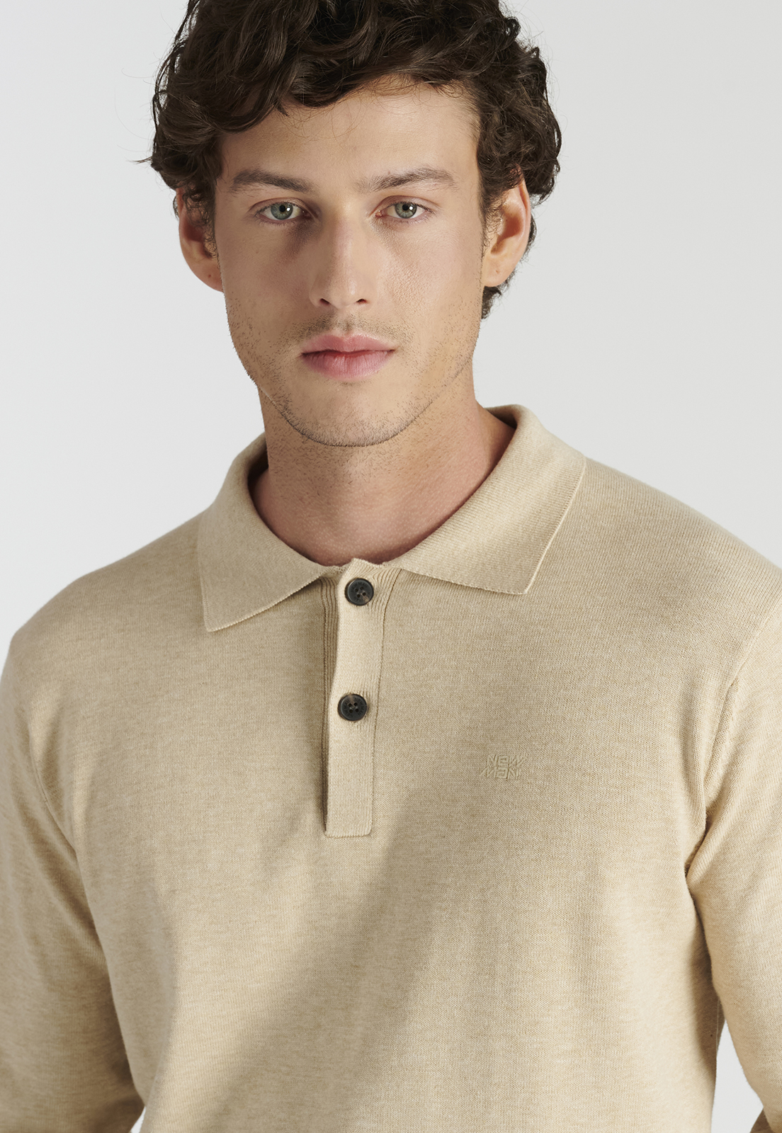 SWEATER HOMBRE NEW MAN BEIGE VIGO HERITAGE SAND MELANGE - 3