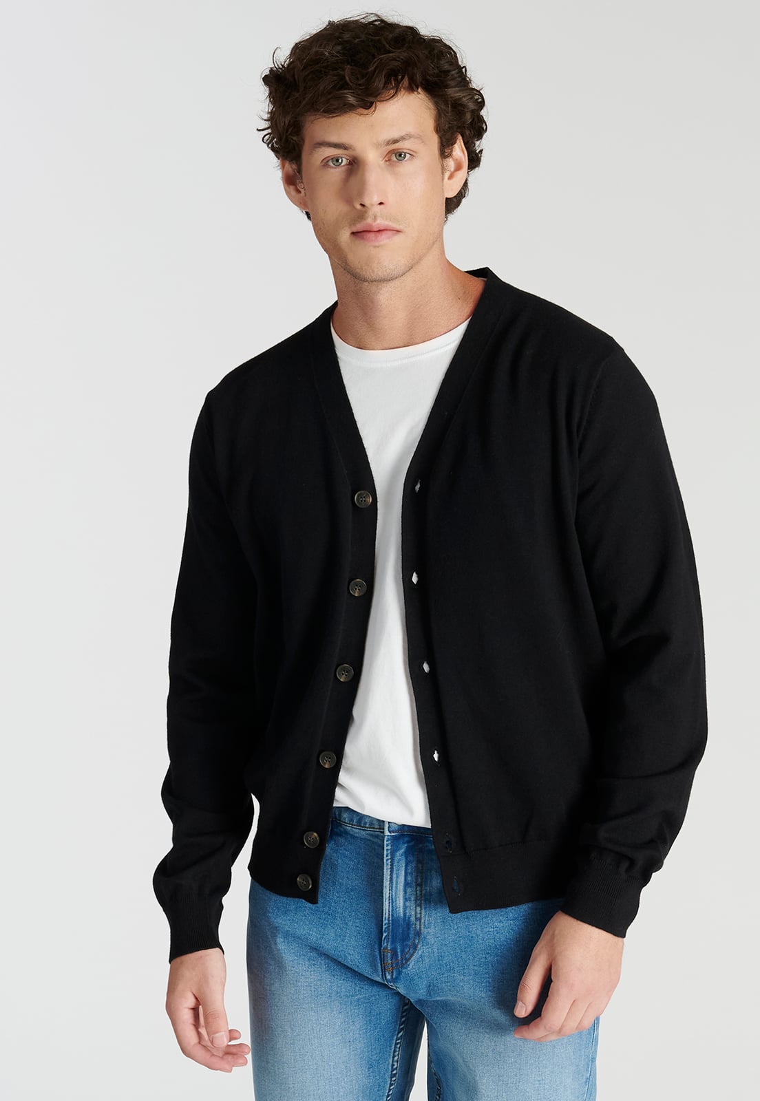 CÁRDIGAN HOMBRE NEW MAN NEGRO BOIRO HERITAGE BLACK - 1