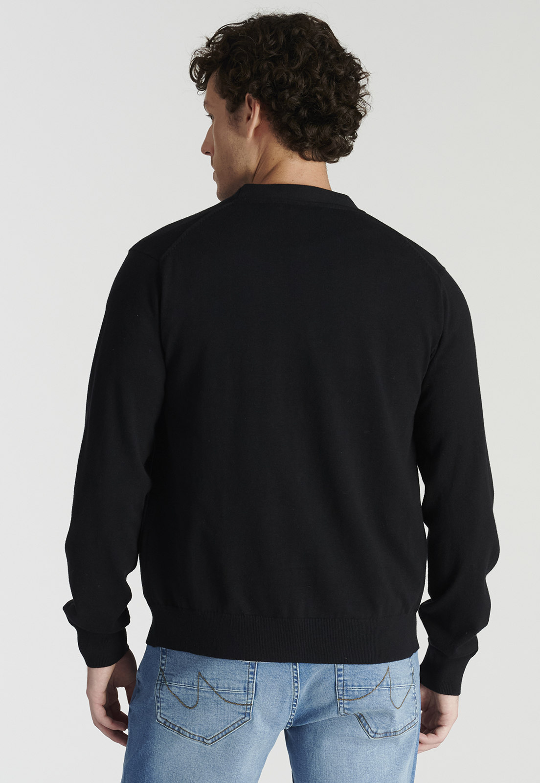 CÁRDIGAN HOMBRE NEW MAN NEGRO BOIRO HERITAGE BLACK - 4