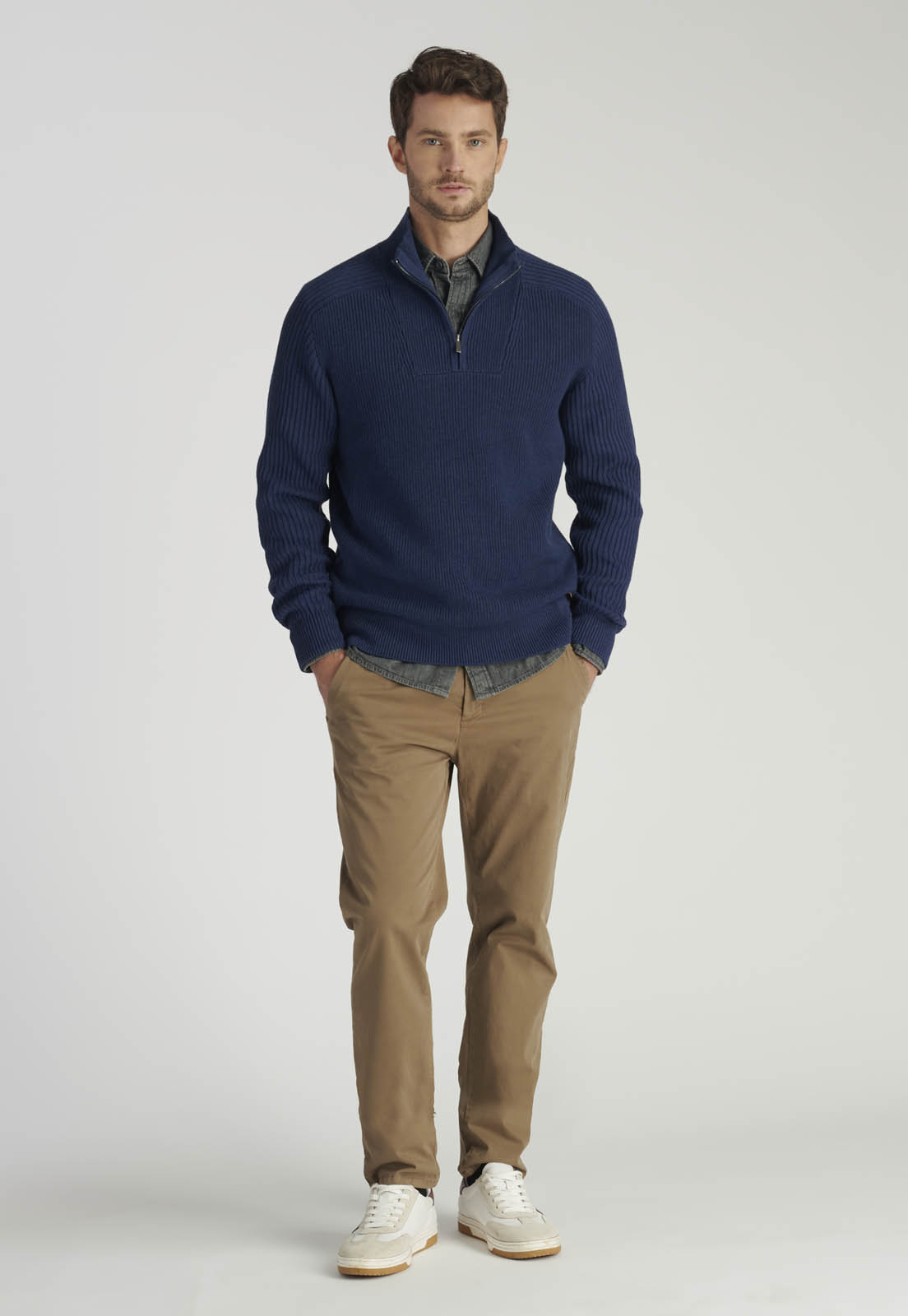 SWEATER ALGODÓN HOMBRE NEW MAN AZUL MARINO MURCIA HERITAGE DK NAVY MELANGE - 2