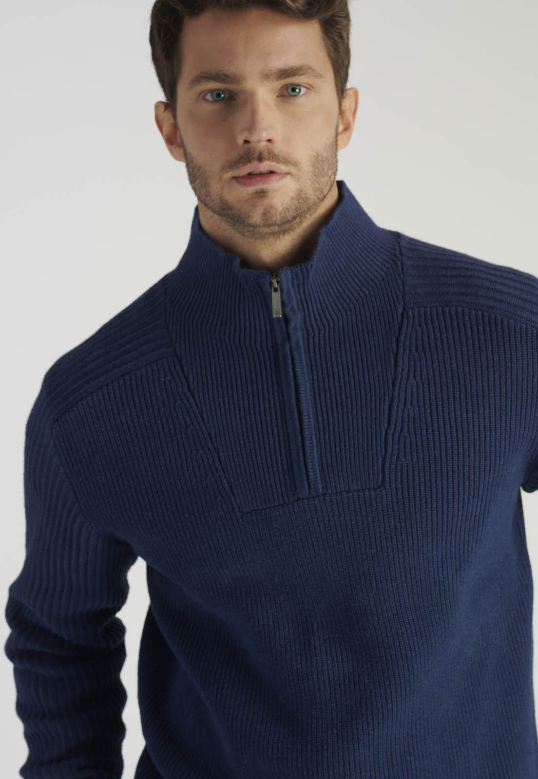 SWEATER ALGODÓN HOMBRE NEW MAN AZUL MARINO MURCIA HERITAGE DK NAVY MELANGE - 5