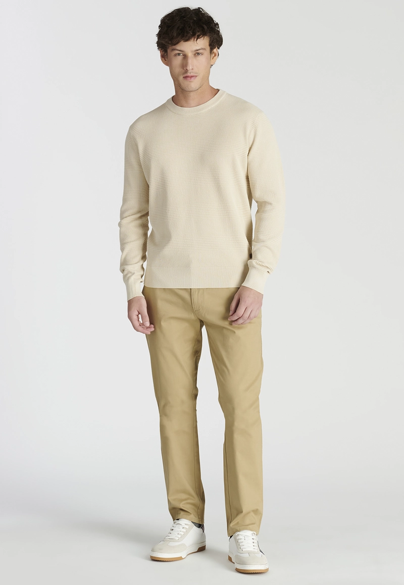 SWEATER ALGODÓN HOMBRE NEW MAN BEIGE SALOU HERITAGE SAND - 2