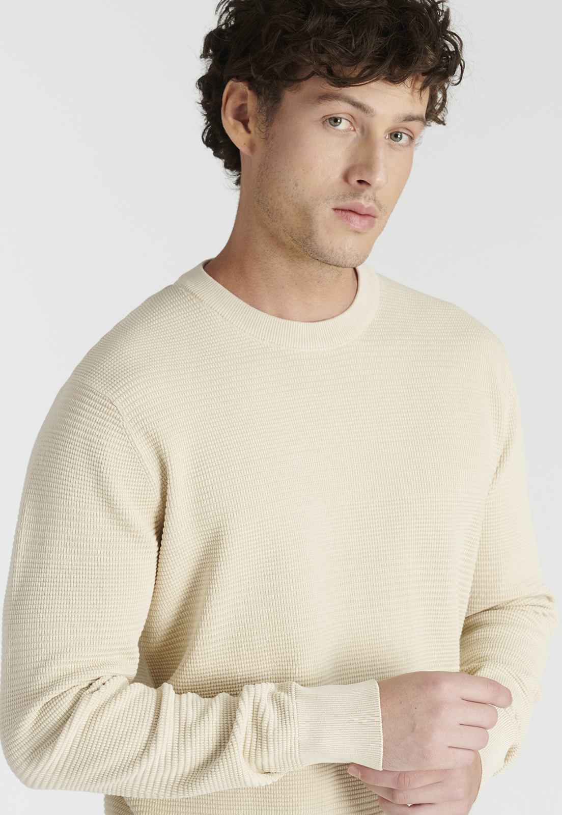 SWEATER ALGODÓN HOMBRE NEW MAN BEIGE SALOU HERITAGE SAND - 3