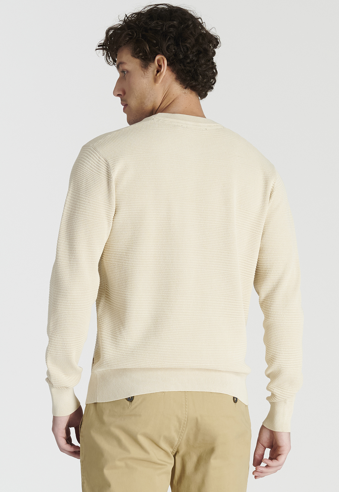 SWEATER ALGODÓN HOMBRE NEW MAN BEIGE SALOU HERITAGE SAND - 4
