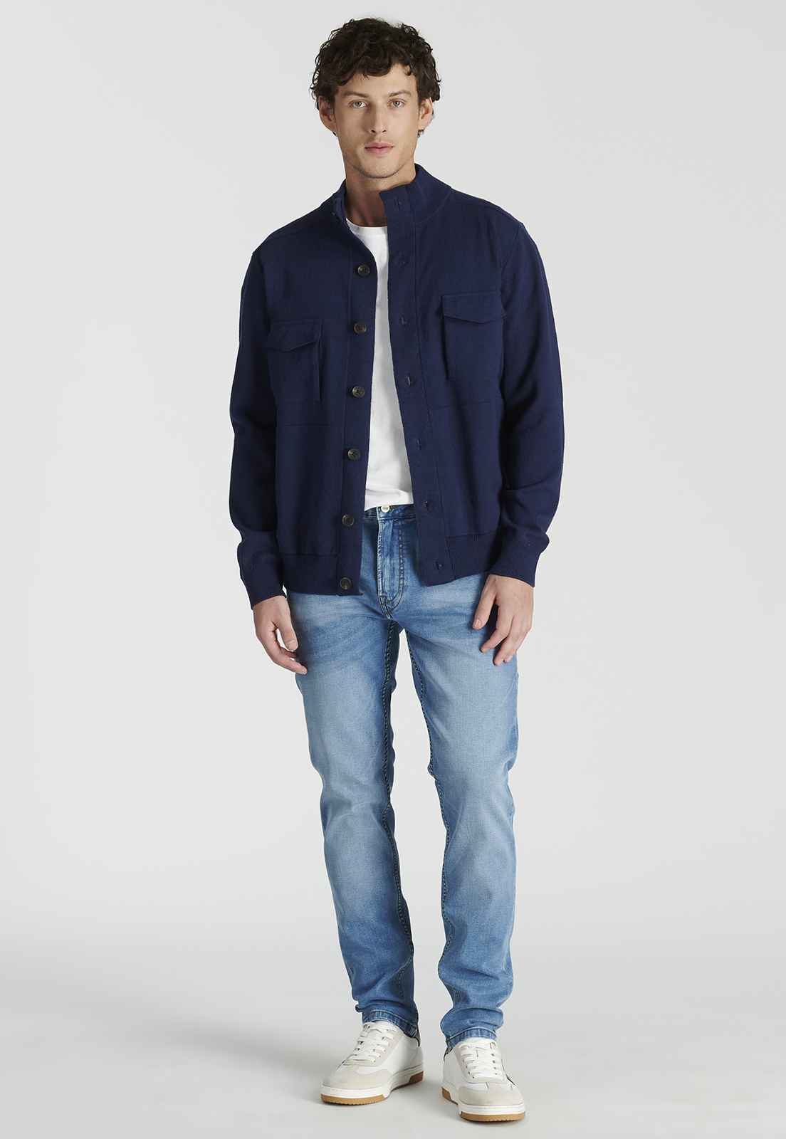 CÁRDIGAN ALGODÓN HOMBRE NEW MAN AZUL MARINO MONTCADA HERITAGE NAVY - 2