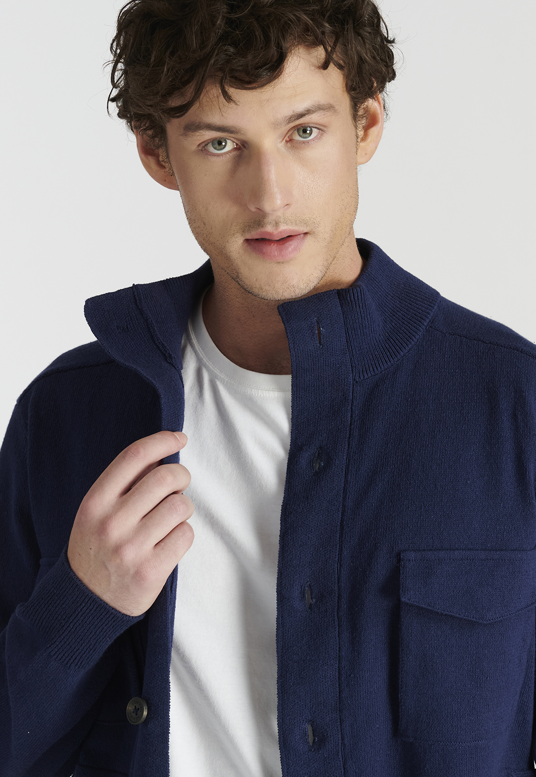 CÁRDIGAN ALGODÓN HOMBRE NEW MAN AZUL MARINO MONTCADA HERITAGE NAVY - 3