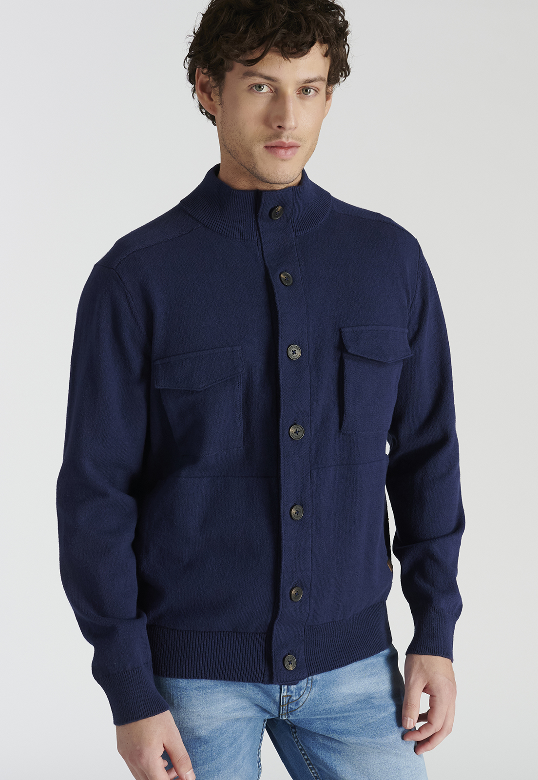 CÁRDIGAN ALGODÓN HOMBRE NEW MAN AZUL MARINO MONTCADA HERITAGE NAVY - 5