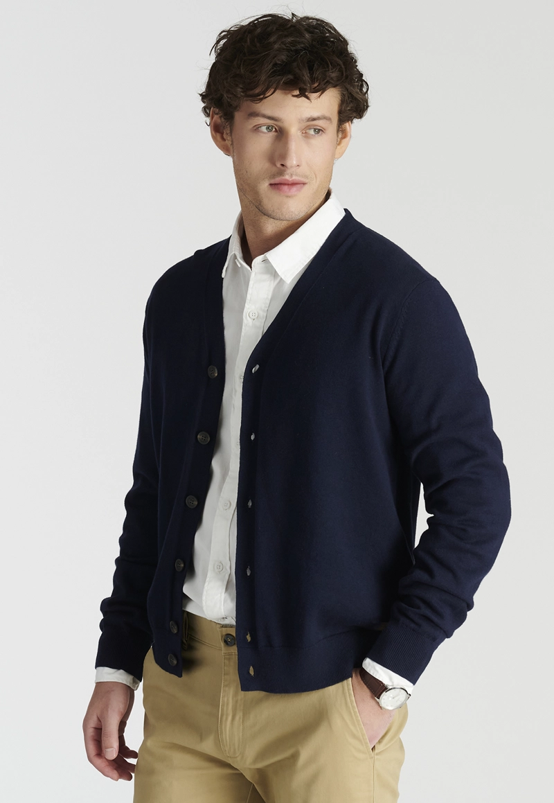 CÁRDIGAN HOMBRE NEW MAN AZUL MARINO BOIRO HERITAGE NAVY - 1