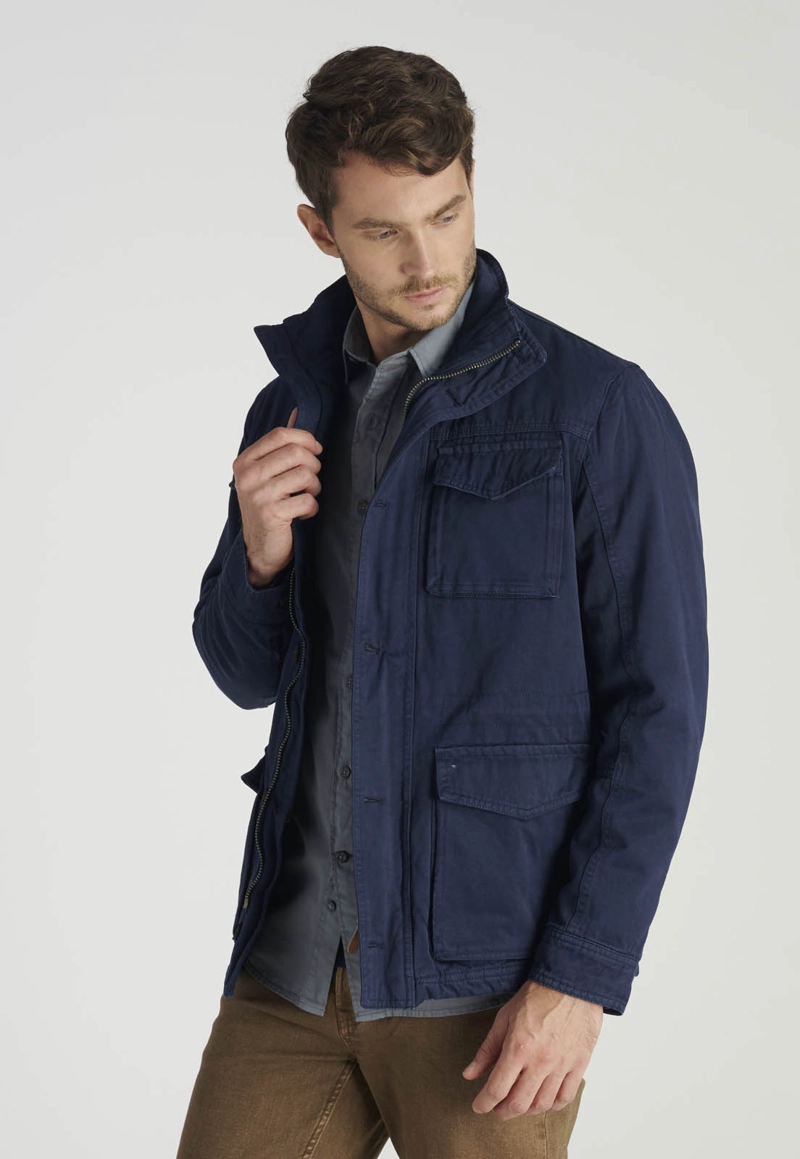 CHAQUETA WASHED AVANT-GARDE NAVY - 1