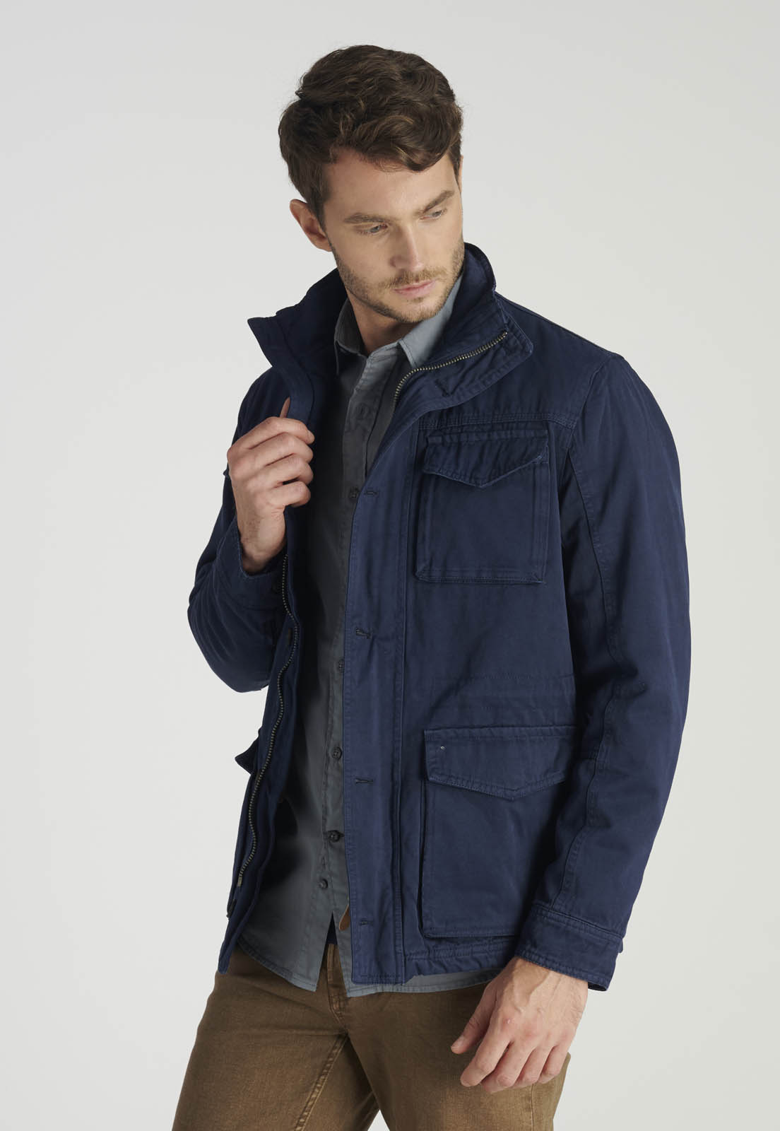 CHAQUETA WASHED AVANT-GARDE NAVY - 1