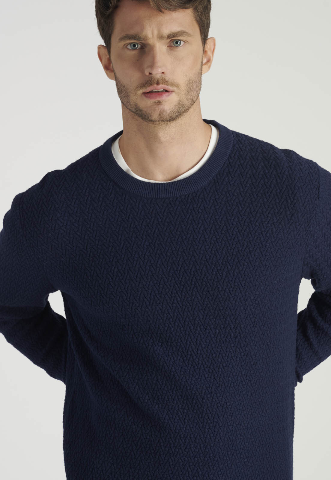 SWEATER LEON HERITAGE NAVY - 3