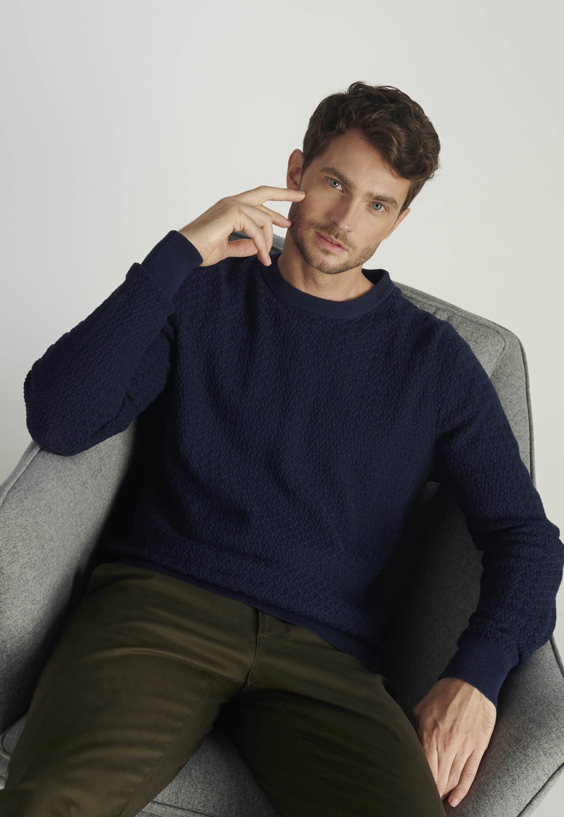 SWEATER LEON HERITAGE NAVY - 5