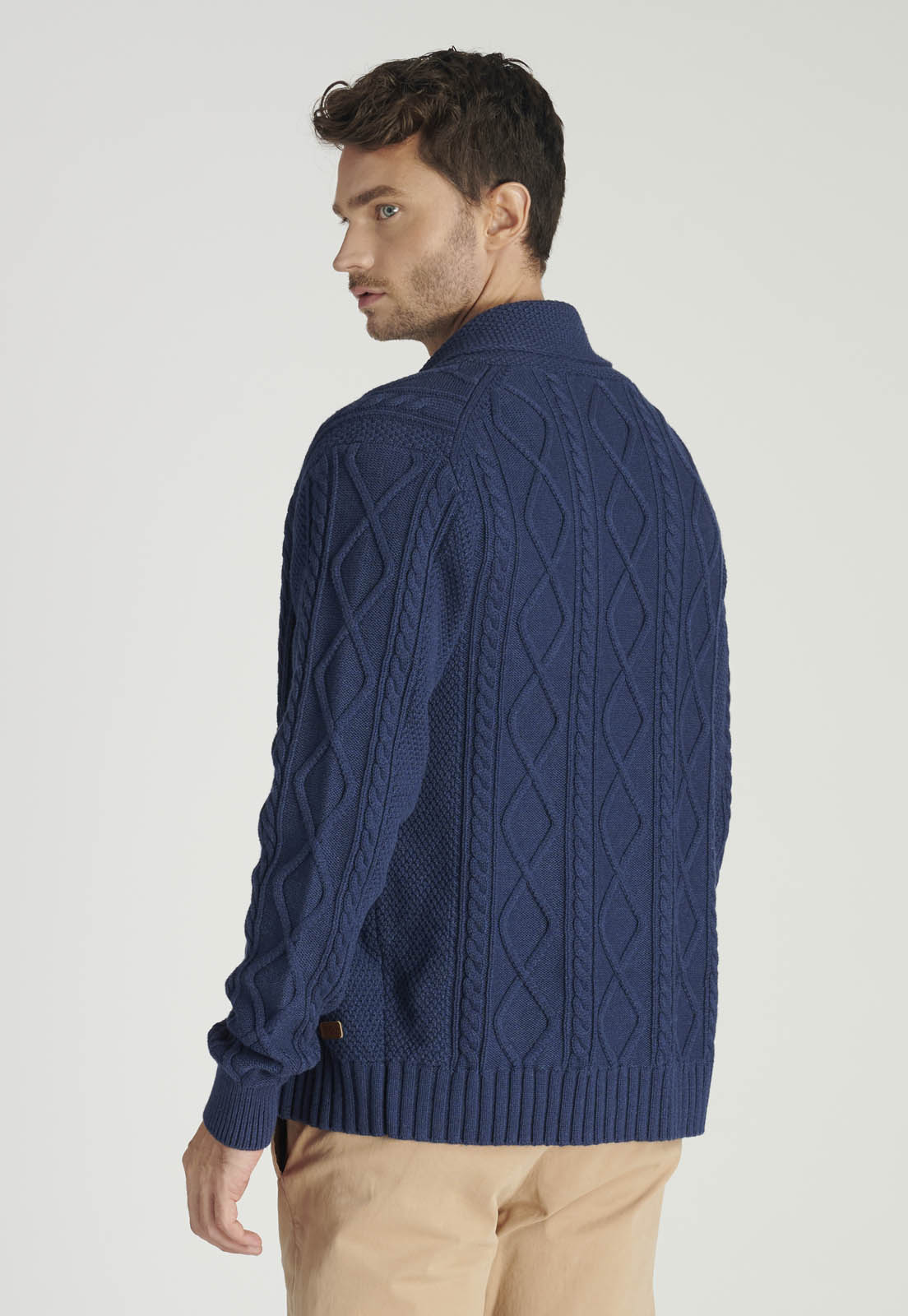 CARDIGAN BISBAL HERITAGE NAVY MELANGE - 4