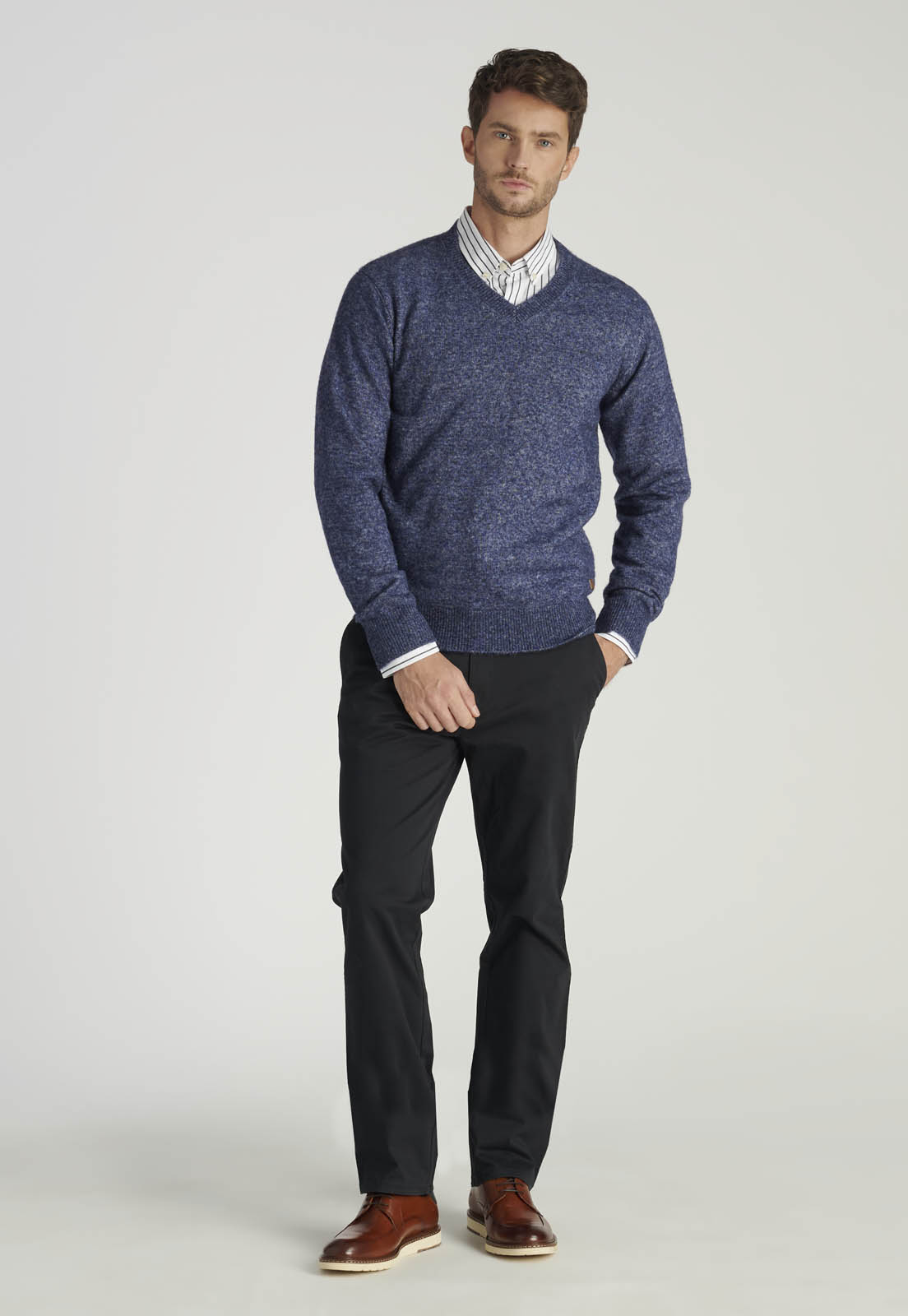 SWETER SEBASTIAN AVANT-GARDE DEEP BLUE MELANGE - 2