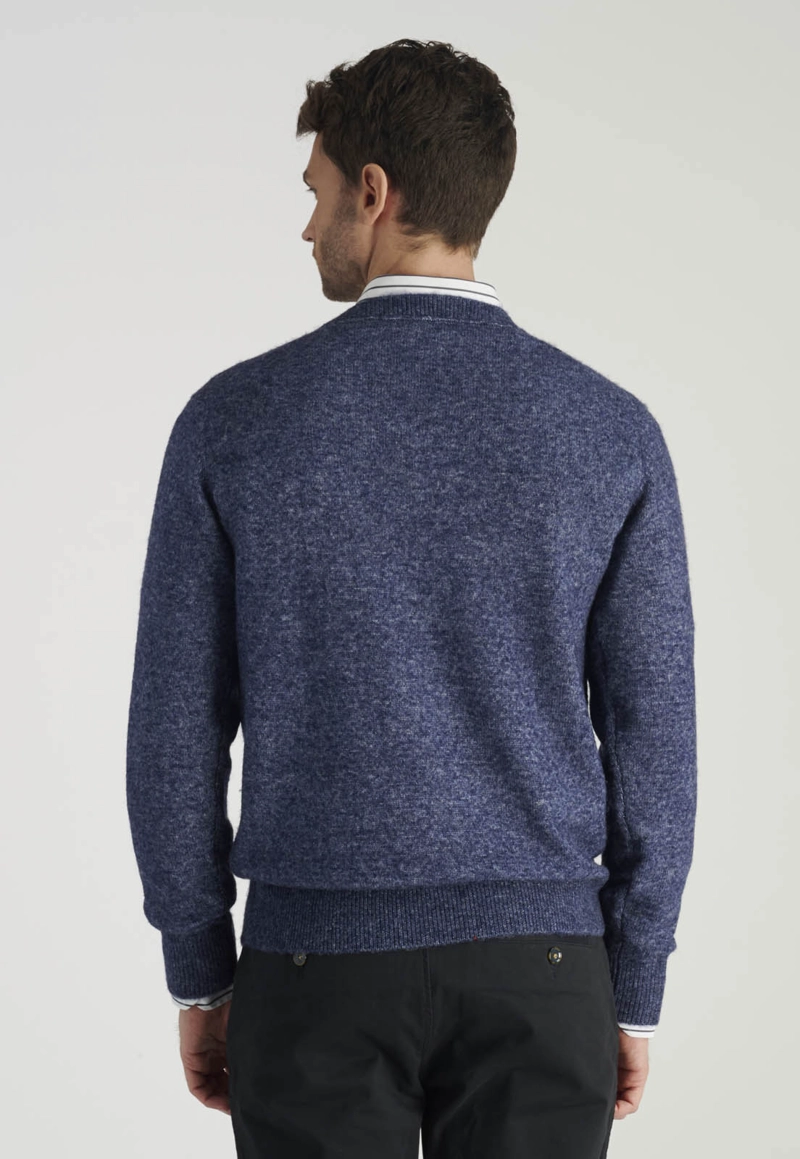 SWETER SEBASTIAN AVANT-GARDE DEEP BLUE MELANGE - 4