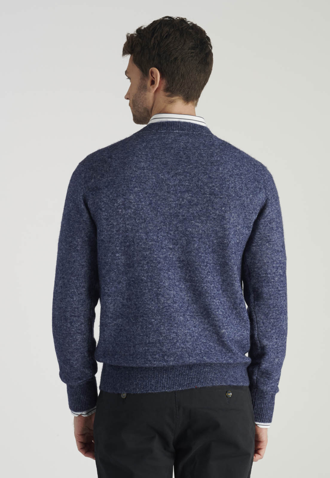 SWETER SEBASTIAN AVANT-GARDE DEEP BLUE MELANGE - 4