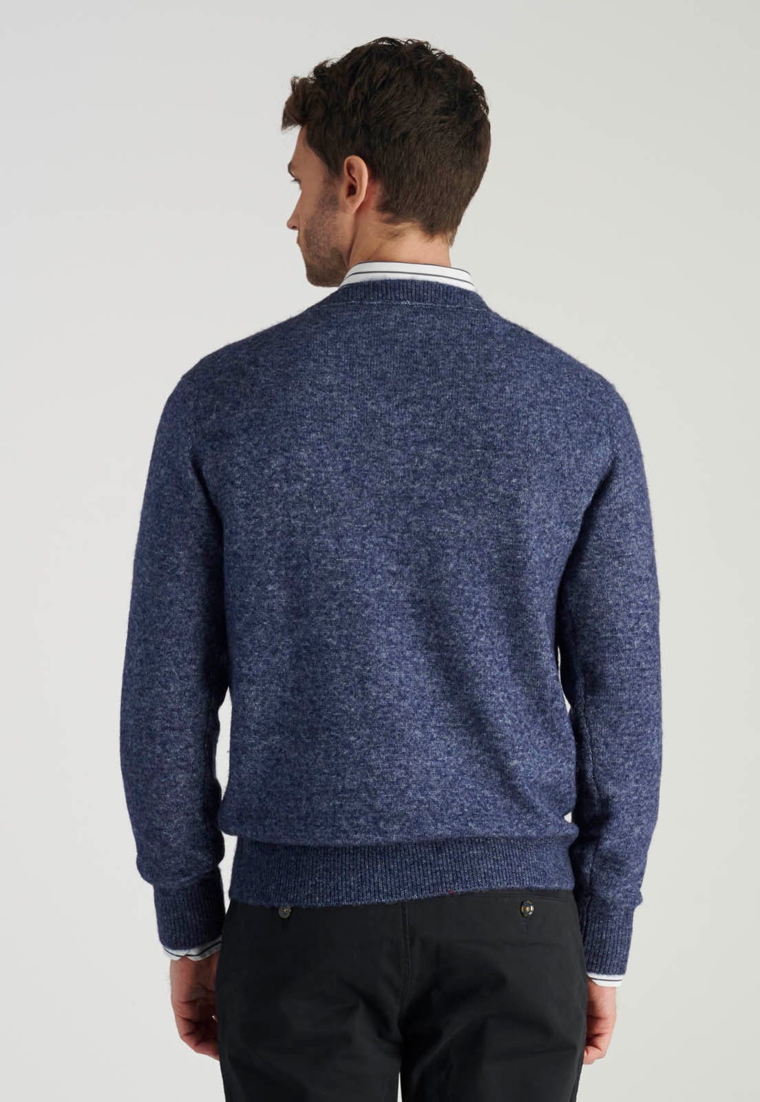 SWETER SEBASTIAN AVANT-GARDE DEEP BLUE MELANGE - 4