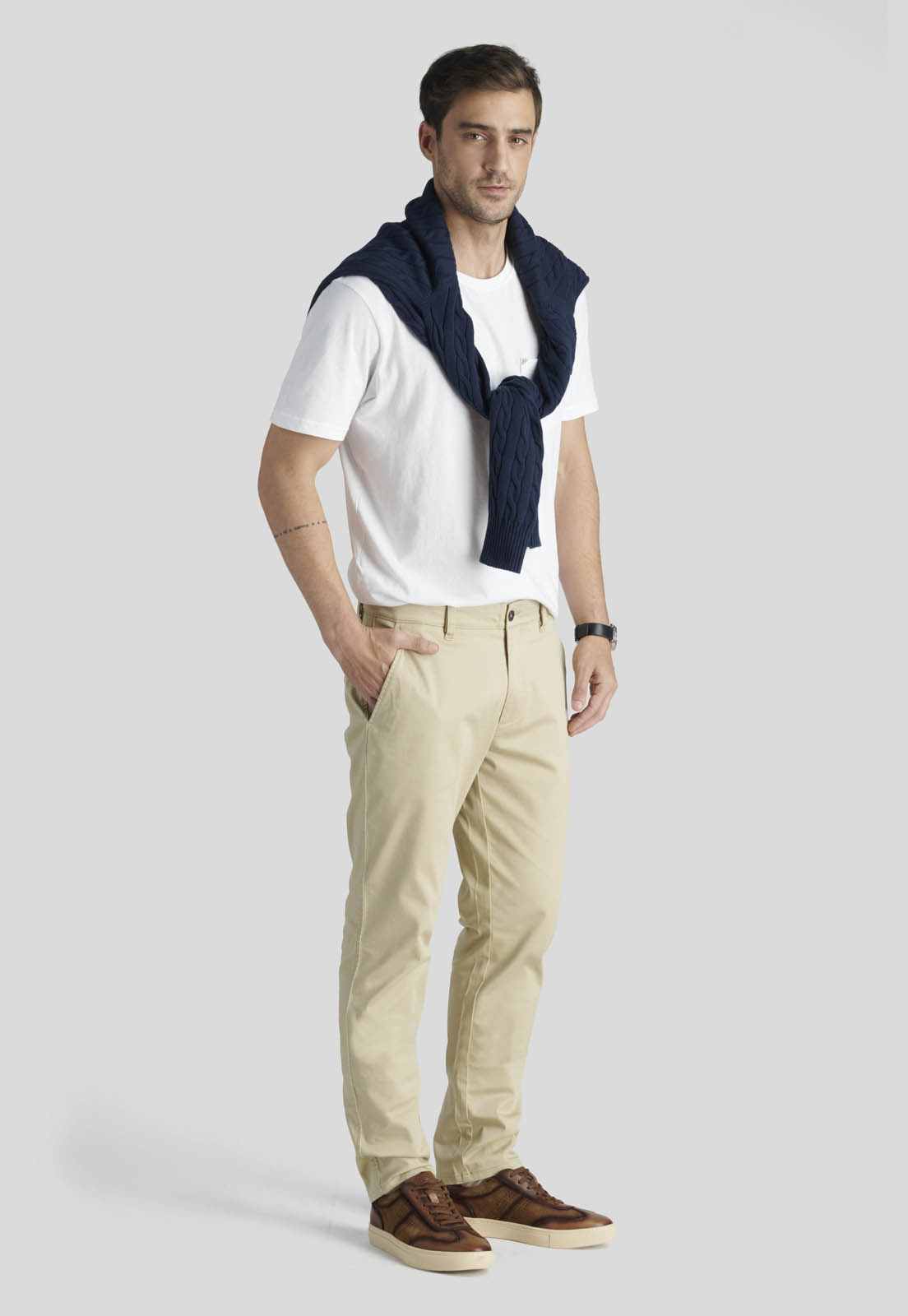 PANTALON BAGNEAUX SLIM HERITAGE SAND - 5
