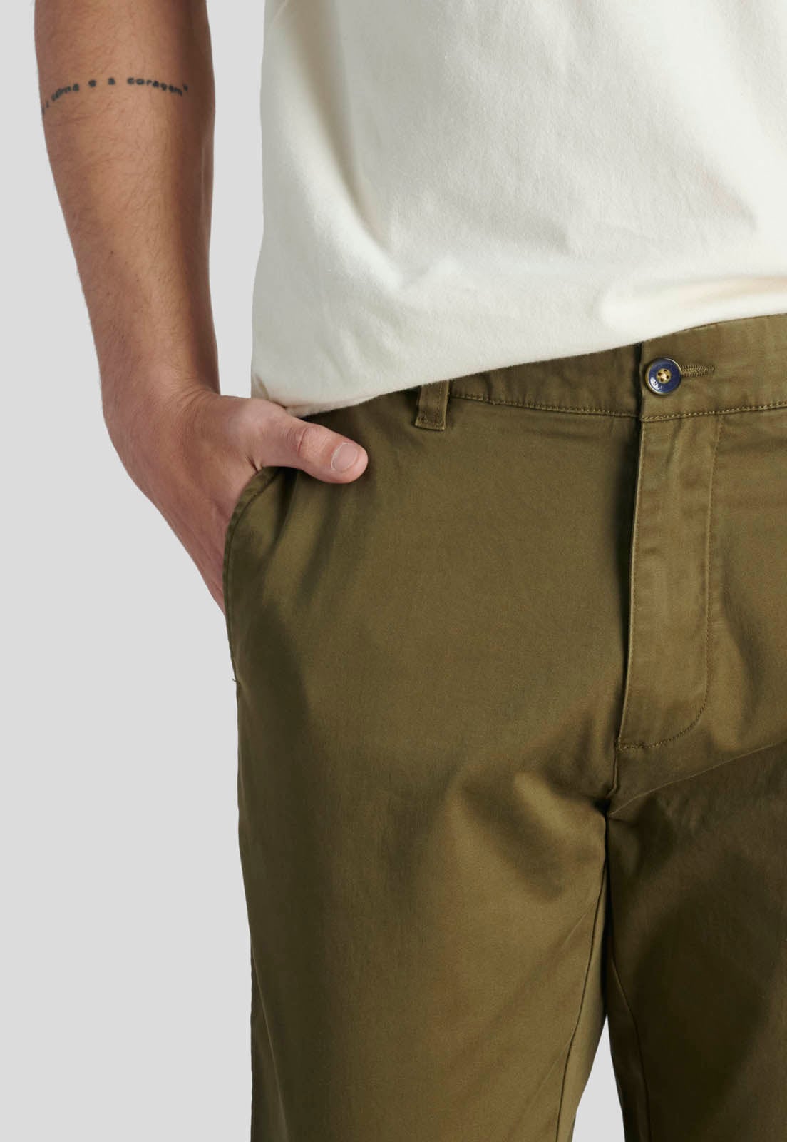 PANTALON BAGNEAUX SLIM HERITAGE OLIVE - 3