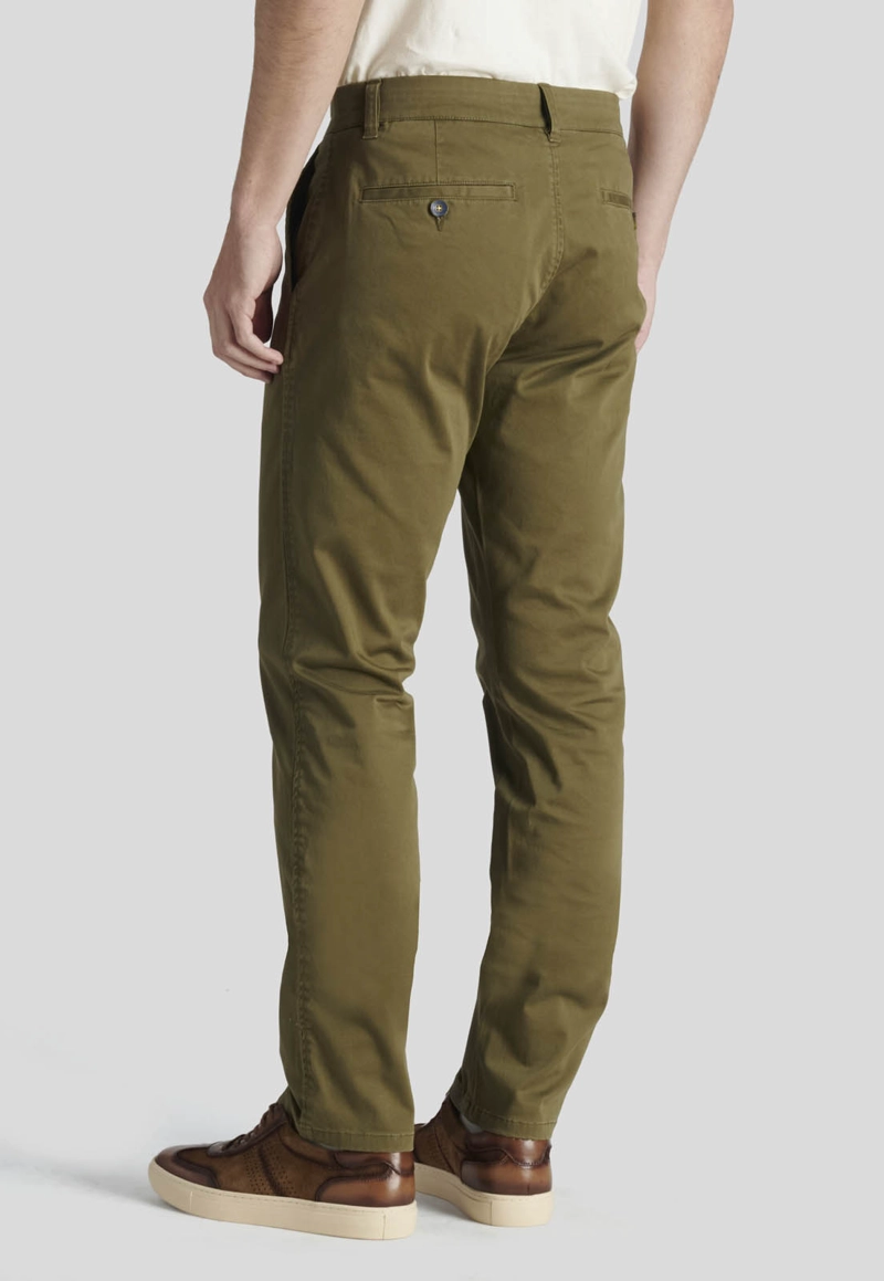 PANTALON BAGNEAUX SLIM HERITAGE OLIVE - 4