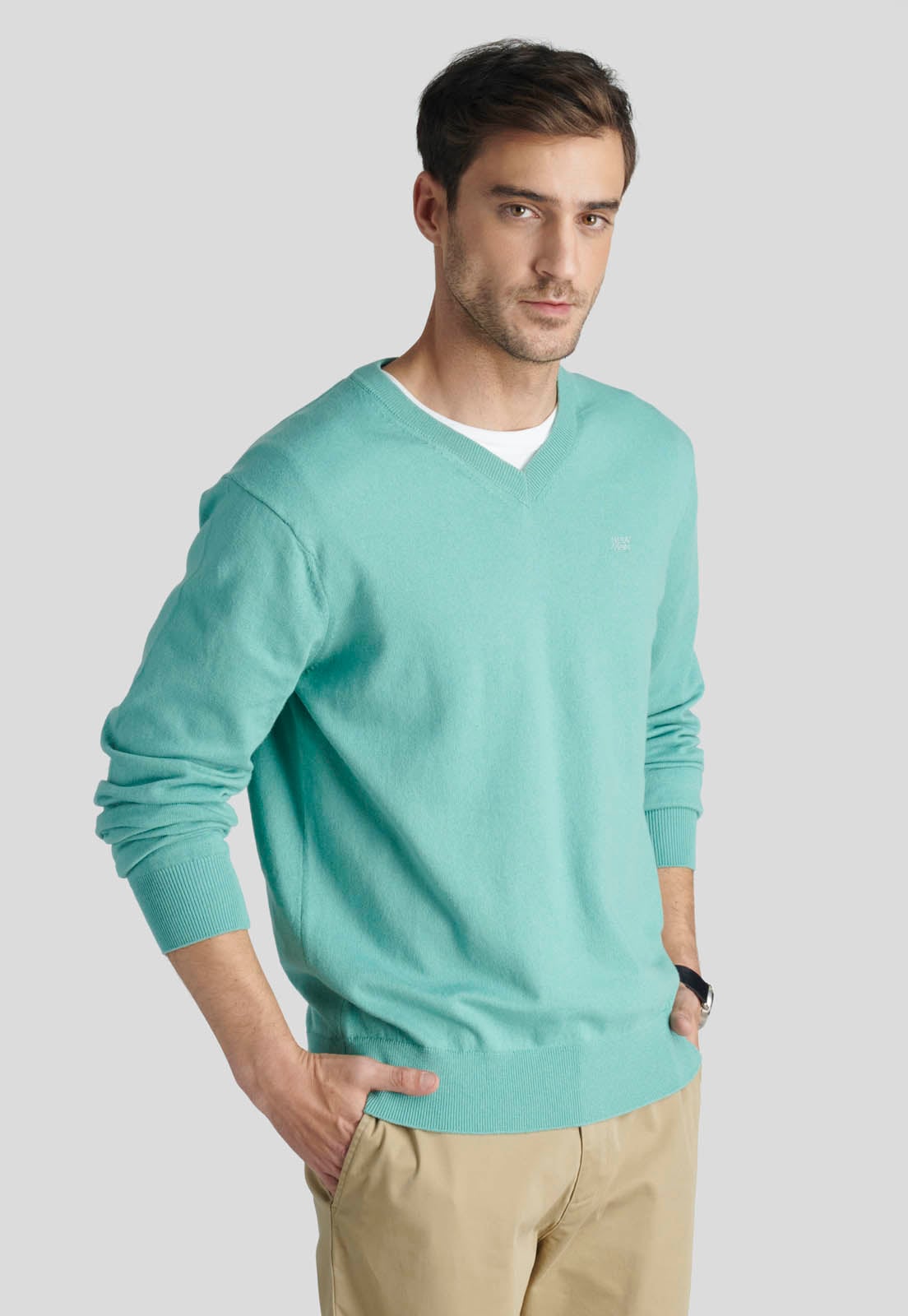 SWEATER NANTES HERITAGE LT GREEN - 1