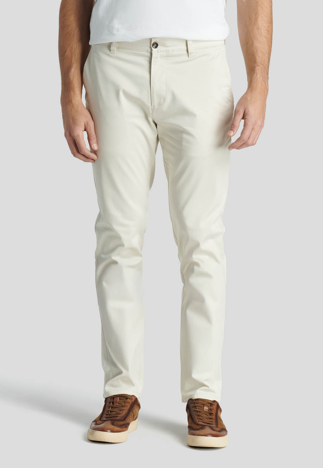 PANTALON BAGNEAUX SLIM HERITAGE ECRU - 1