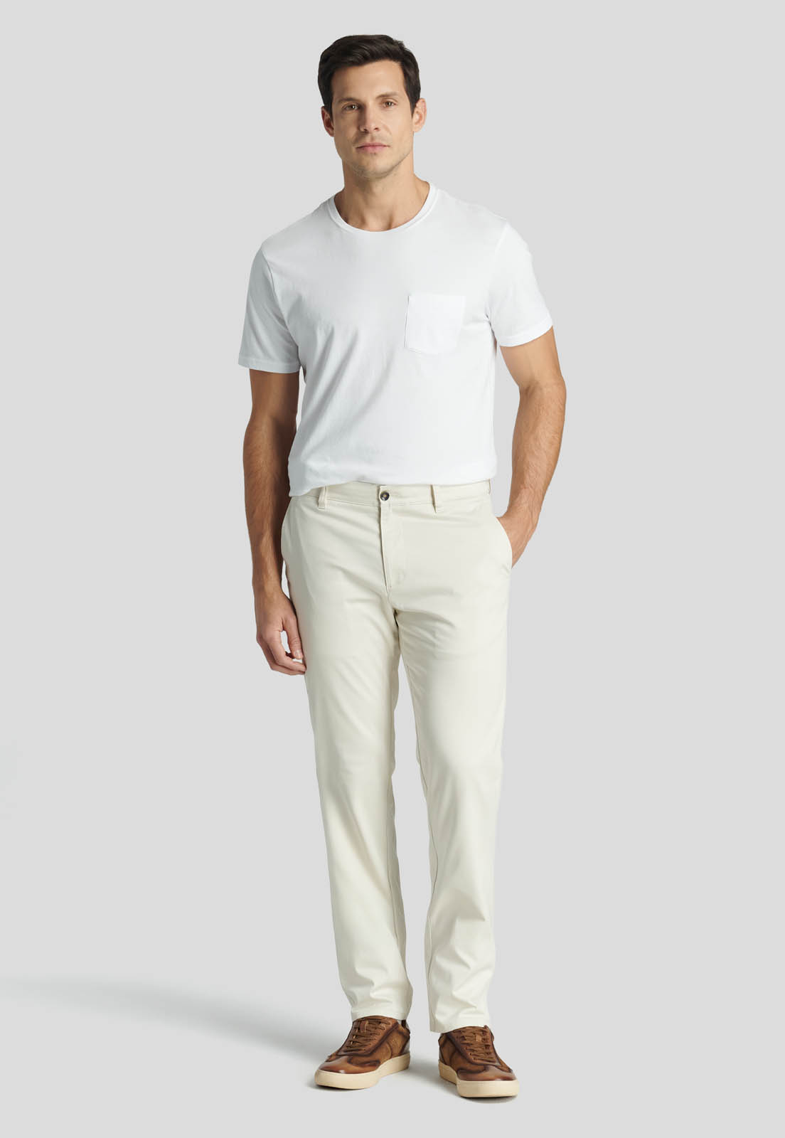 PANTALON BAGNEAUX SLIM HERITAGE ECRU - 2