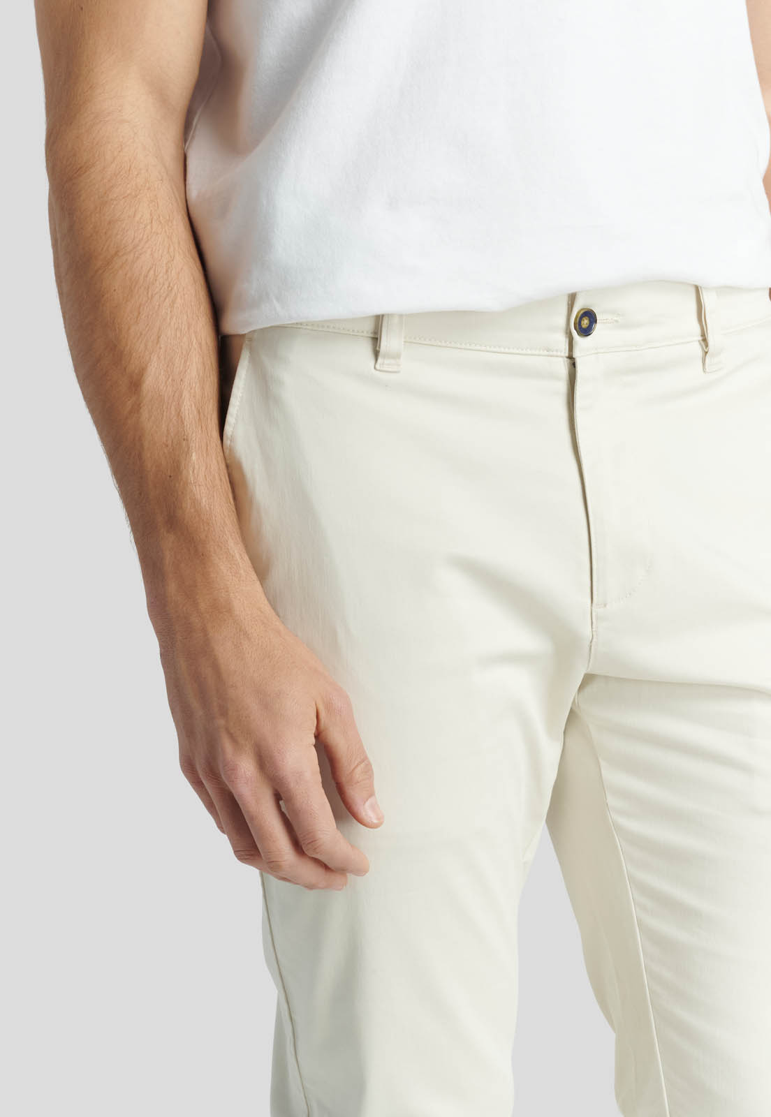 PANTALON BAGNEAUX SLIM HERITAGE ECRU - 3