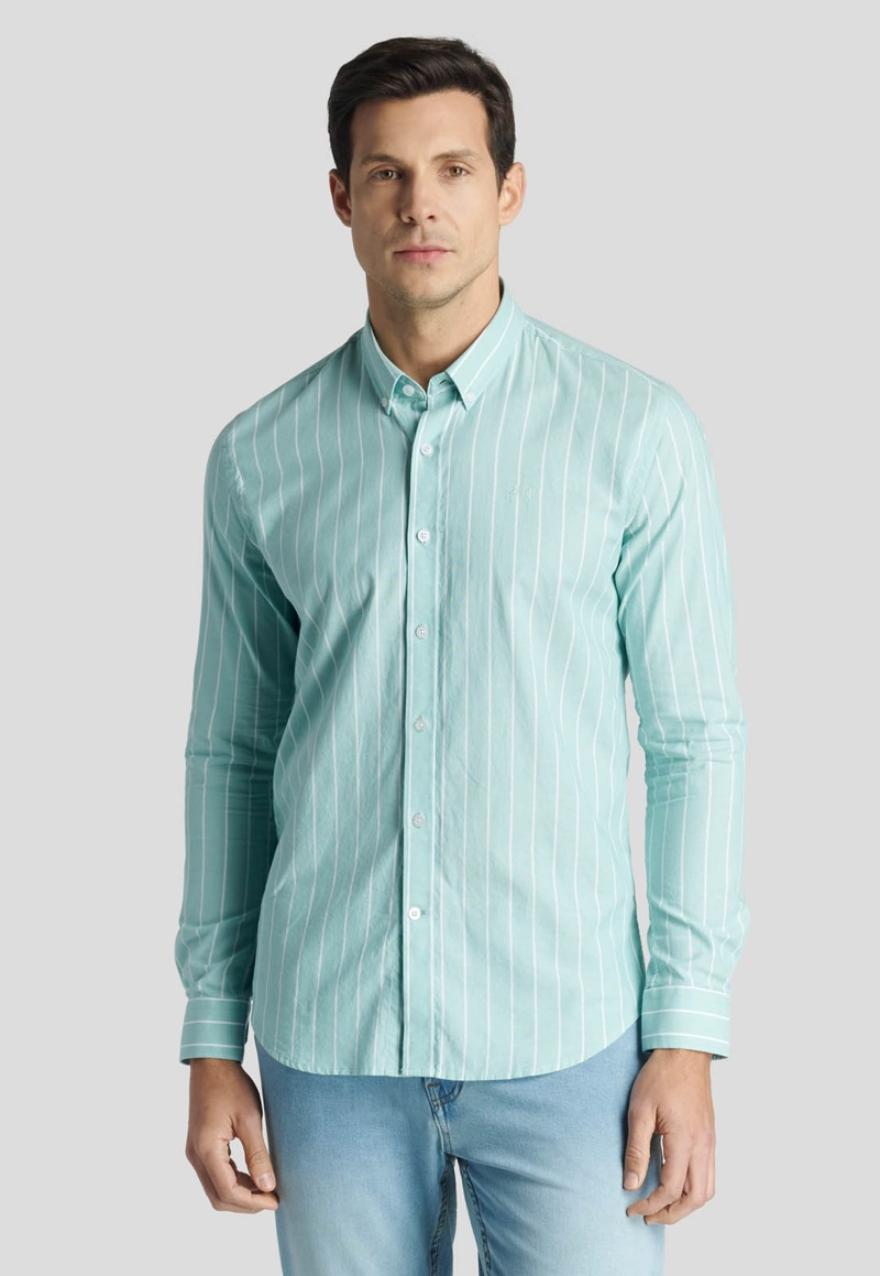 CAMISA RIGA HERITAGE LT. GREEN - 1