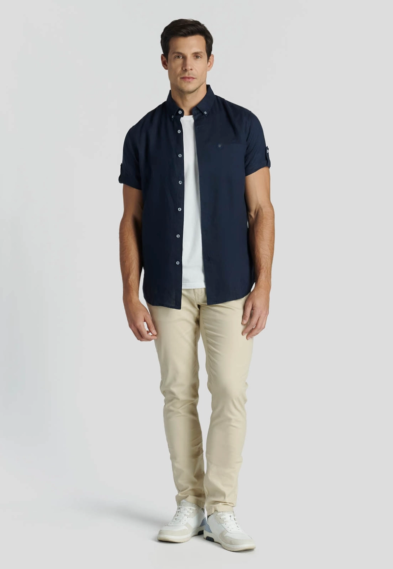CAMISA  COLCHESTER HERITAGE NAVY - 2