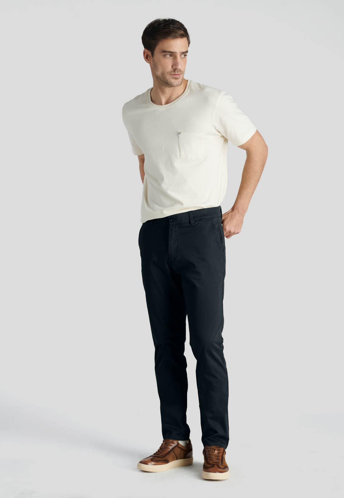 PANTALON HERITAGE BAGNEAUX SLIM BLACK - 1