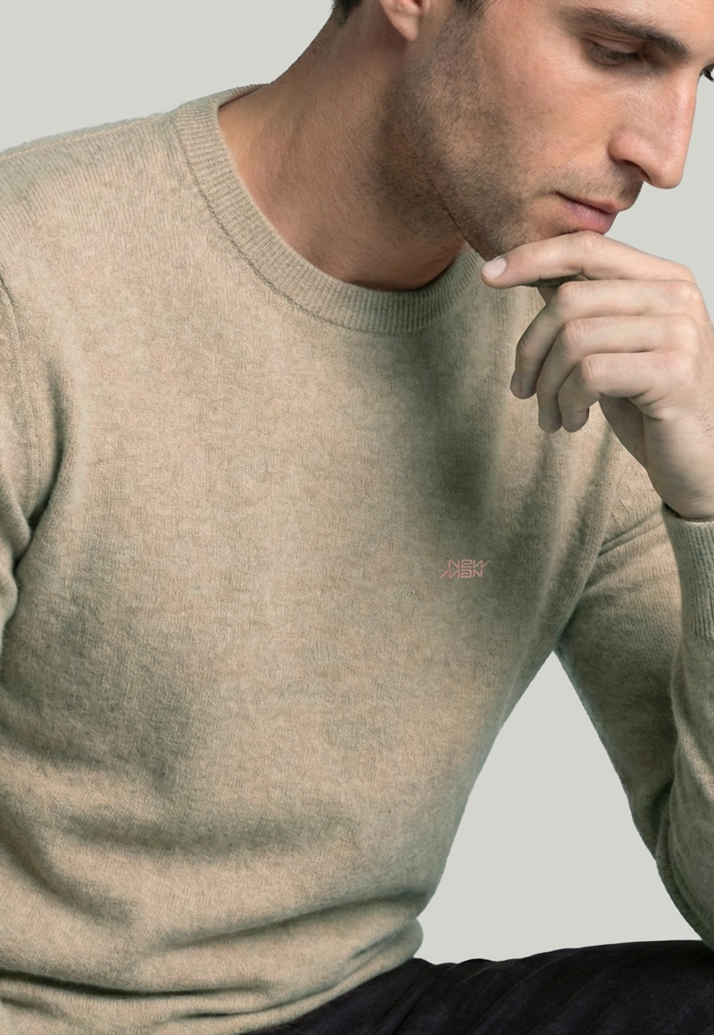 SWEATER MADRID CAMEL MELANGE - 3